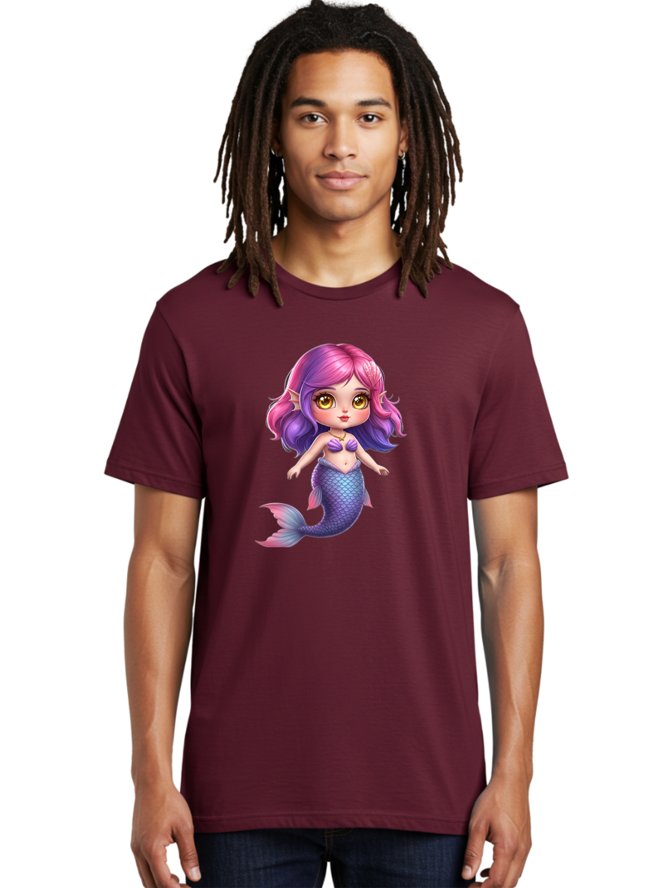 Cute-Mermaid-Girl Men'S Graphic Tee, 100% Cotton, Comfortable Casual Summer Wear, Machine Washable, Vintage Camera, Old Camera, Antique Camera, Black Camera, Classic Photography, Photography Equipment, Nostalgic Device, Film Camera, Camera Art Bai765