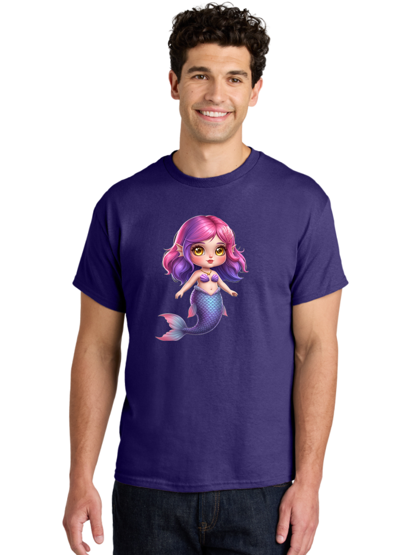 Cute-Mermaid-Girl Men'S Graphic Tee, 100% Cotton, Comfortable Casual Summer Wear, Machine Washable, Vintage Camera, Old Camera, Antique Camera, Black Camera, Classic Photography, Photography Equipment, Nostalgic Device, Film Camera, Camera Art Bai765
