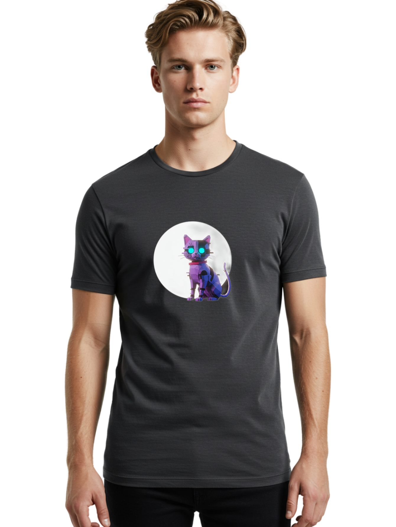 Cybernetic-Cat Men'S Graphic Tee, 100% Cotton, Comfortable Casual Summer Wear, Machine Washable, Vintage Camera, Old Camera, Antique Camera, Black Camera, Classic Photography, Photography Equipment, Nostalgic Device, Film Camera, Camera Art Bai767