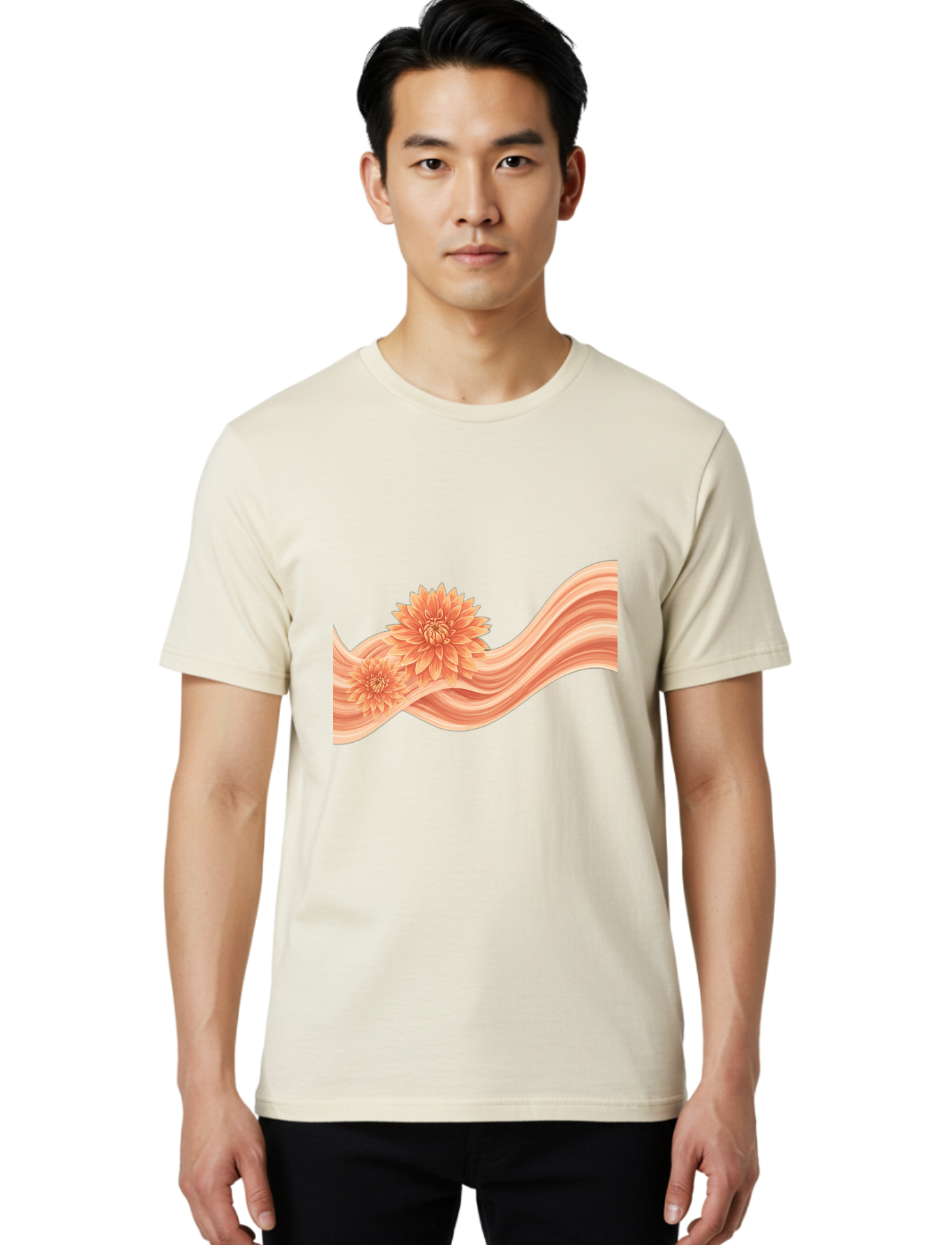 Dahlias-On-Ribbon Men'S Graphic Tee, 100% Cotton, Comfortable Casual Summer Wear, Machine Washable, Vintage Camera, Old Camera, Antique Camera, Black Camera, Classic Photography, Photography Equipment, Nostalgic Device, Film Camera, Camera Art Bai768