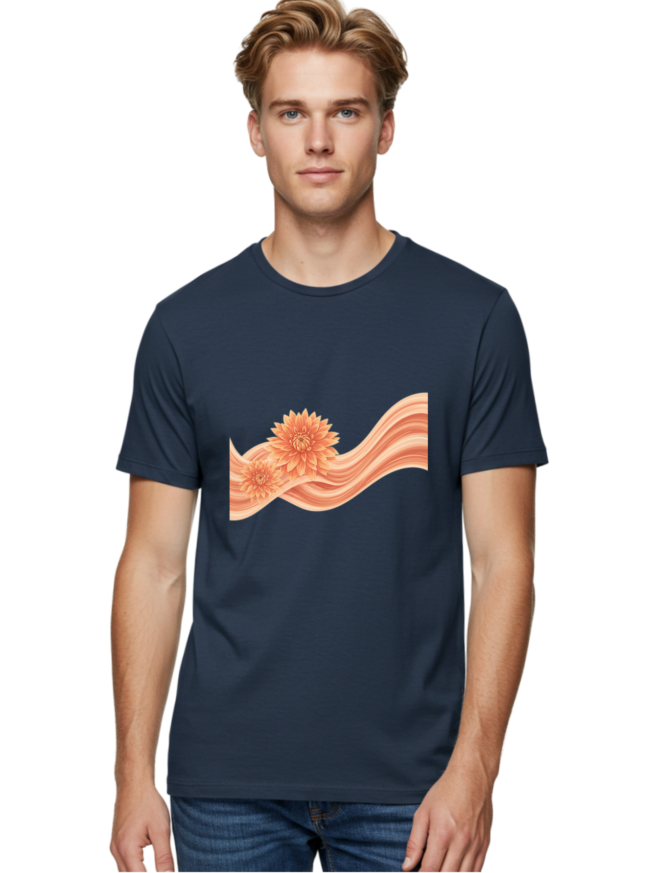 Dahlias-On-Ribbon Men'S Graphic Tee, 100% Cotton, Comfortable Casual Summer Wear, Machine Washable, Vintage Camera, Old Camera, Antique Camera, Black Camera, Classic Photography, Photography Equipment, Nostalgic Device, Film Camera, Camera Art Bai768