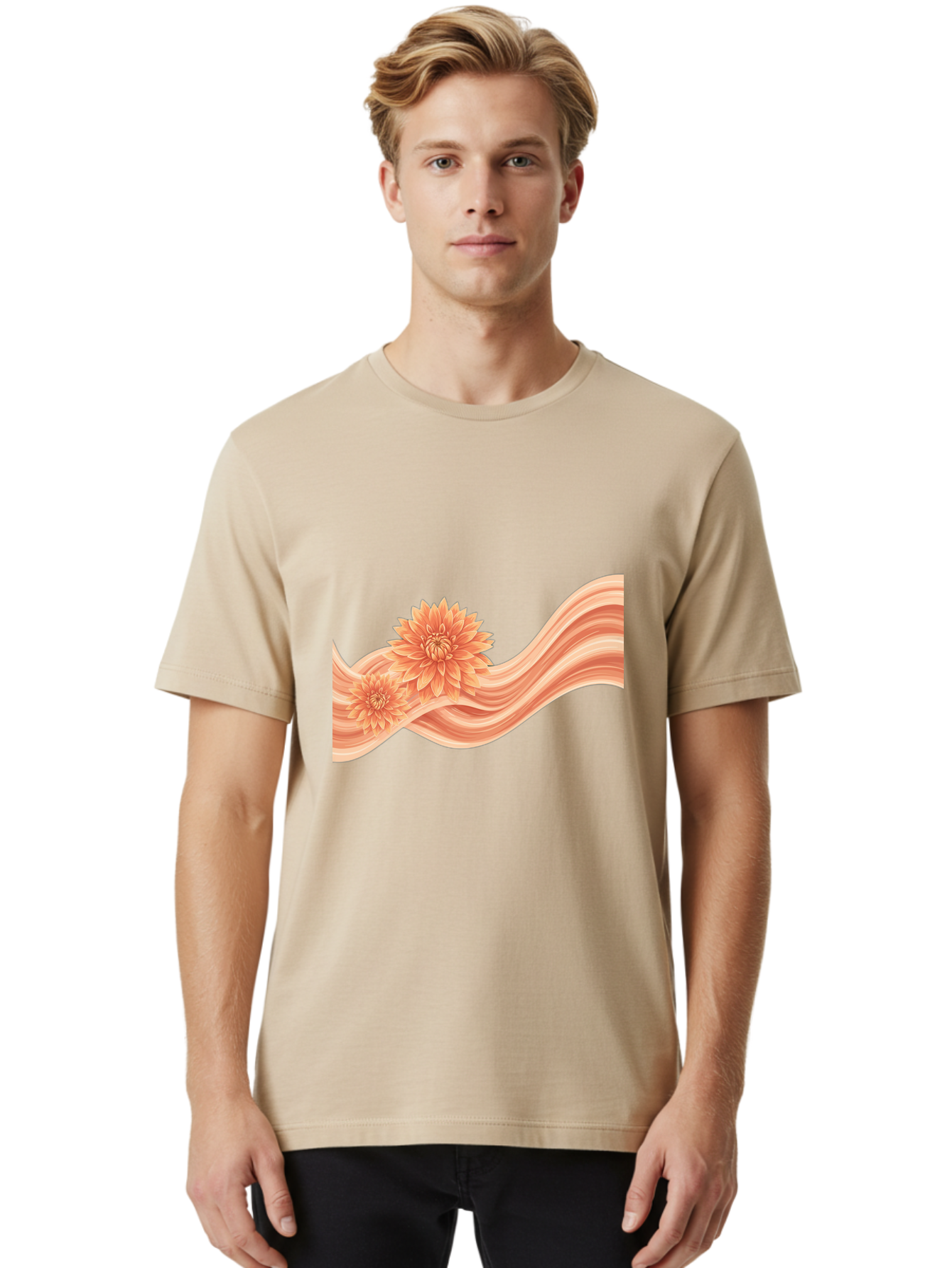 Dahlias-On-Ribbon Men'S Graphic Tee, 100% Cotton, Comfortable Casual Summer Wear, Machine Washable, Vintage Camera, Old Camera, Antique Camera, Black Camera, Classic Photography, Photography Equipment, Nostalgic Device, Film Camera, Camera Art Bai768