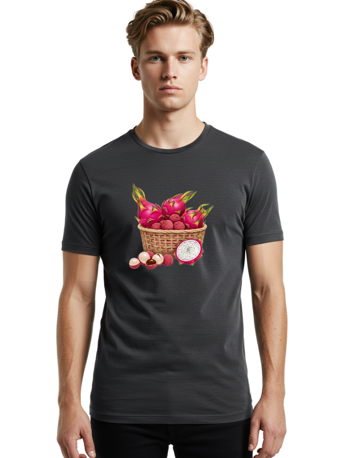 Dragon-Fruit-And-Lychee Men'S Graphic Tee, 100% Cotton, Comfortable Casual Summer Wear, Machine Washable, Vintage Camera, Old Camera, Antique Camera, Black Camera, Classic Photography, Photography Equipment, Nostalgic Device, Film Camera, Bai770