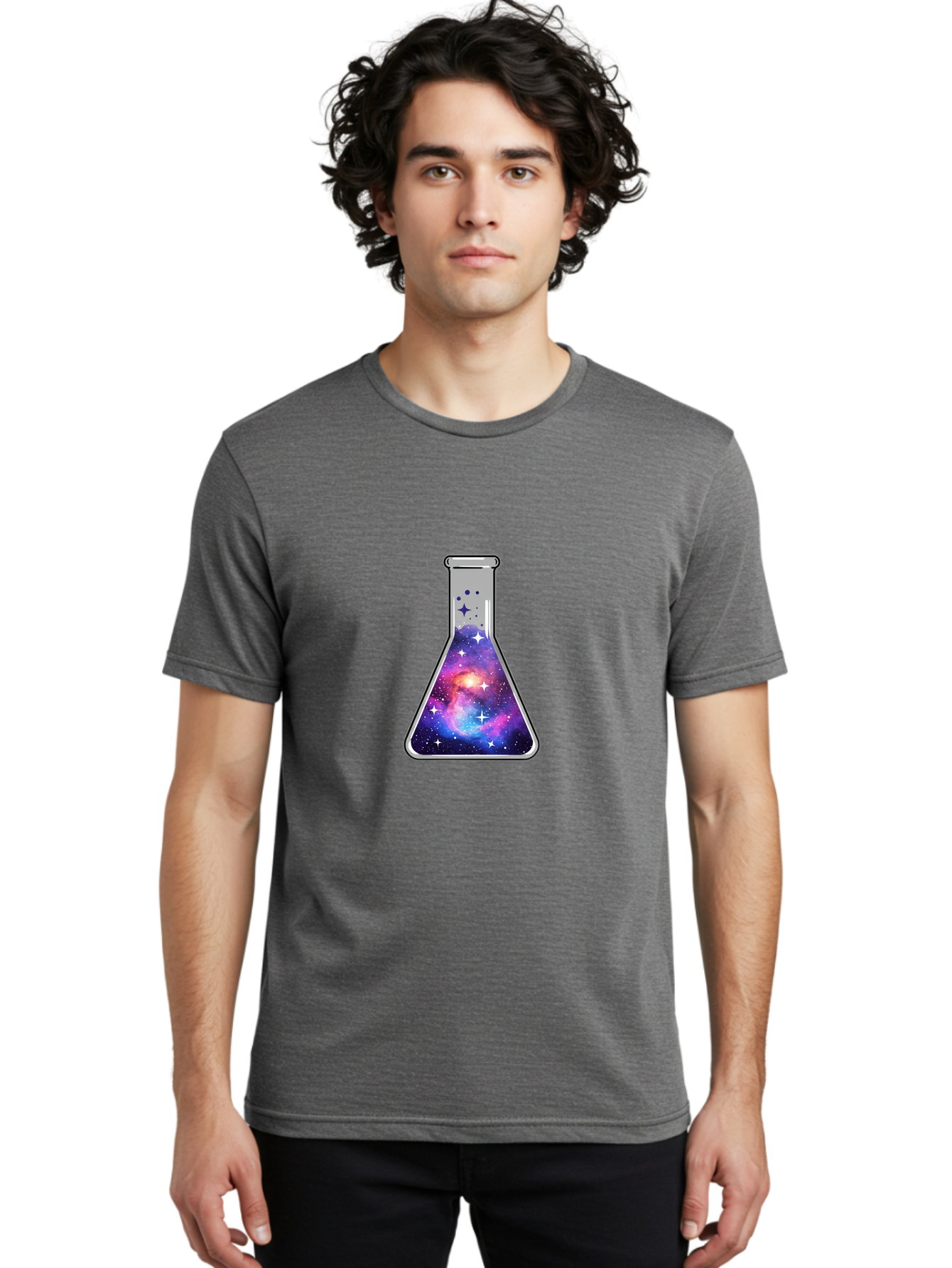 Erlenmeyer-Flask-Galaxy Men'S Graphic Tee, 100% Cotton, Comfortable Casual Summer Wear, Machine Washable, Vintage Camera, Old Camera, Antique Camera, Black Camera, Classic Photography, Photography Equipment, Nostalgic Device, Film Camera, Bai780