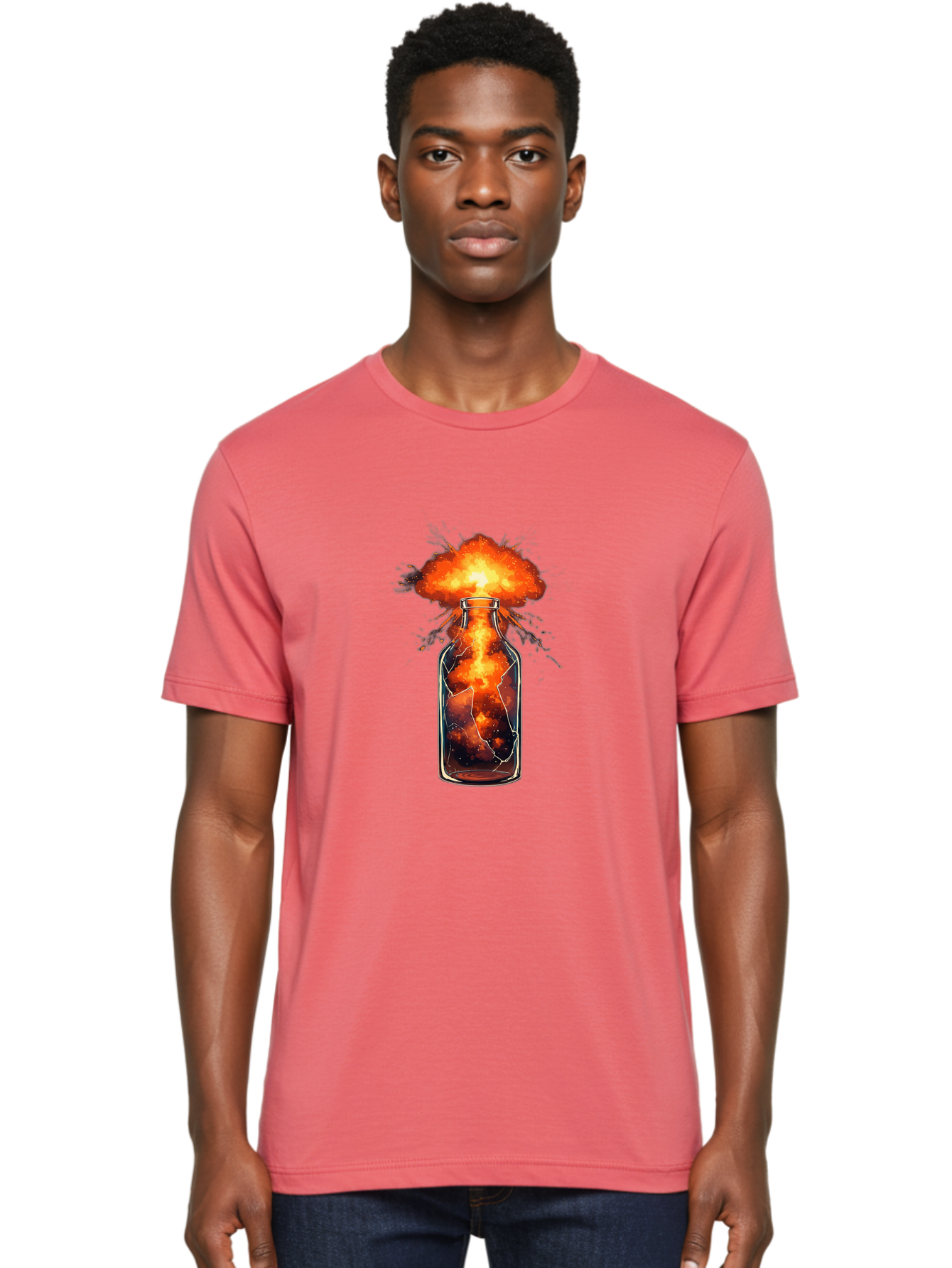 Exploding-Bottle Men'S Graphic Tee, 100% Cotton, Comfortable Casual Summer Wear, Machine Washable, Vintage Camera, Old Camera, Antique Camera, Black Camera, Classic Photography, Photography Equipment, Nostalgic Device, Film Camera, Camera Art Bai781