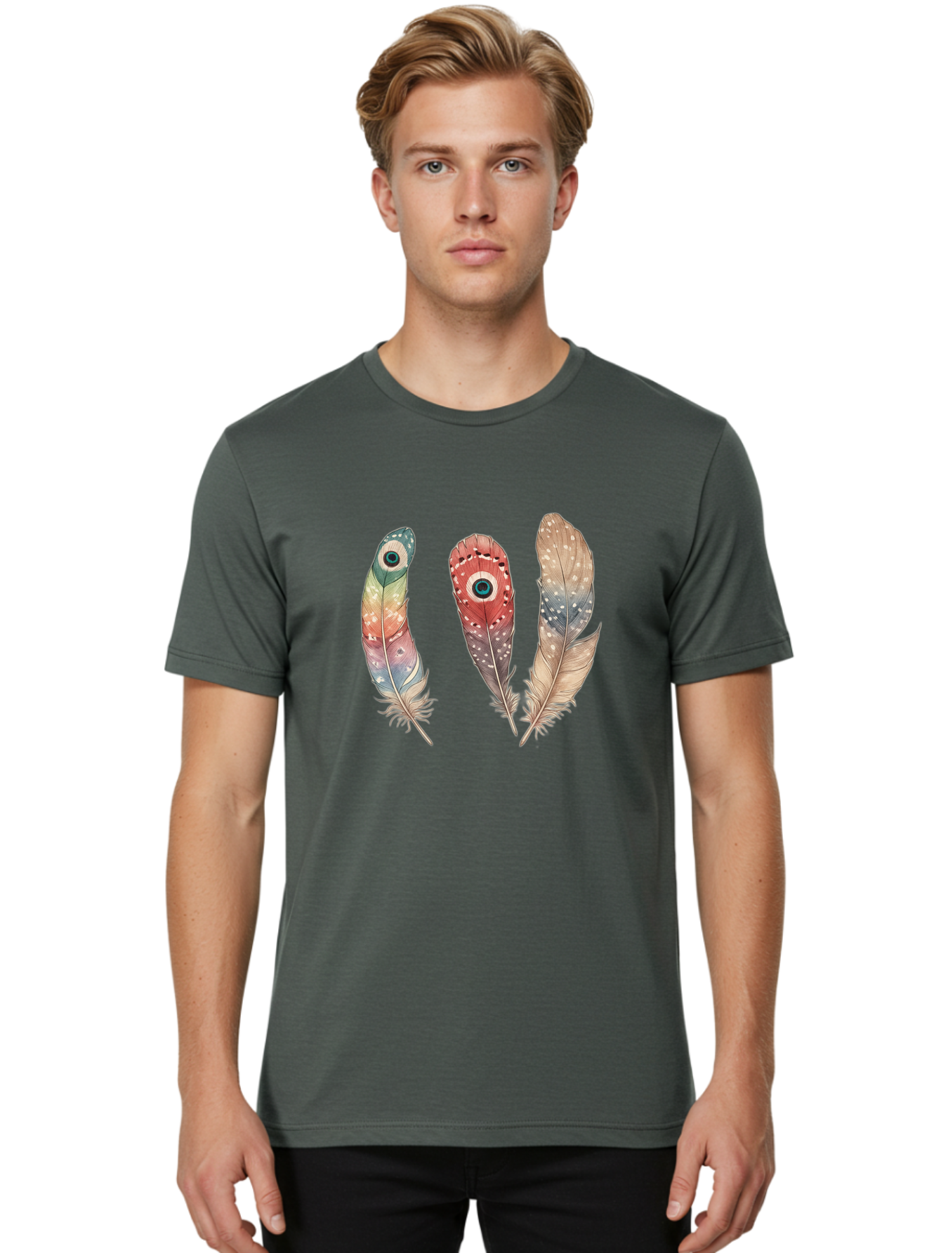 Eyes-On-Feathers Men'S Graphic Tee, 100% Cotton, Comfortable Casual Summer Wear, Machine Washable, Vintage Camera, Old Camera, Antique Camera, Black Camera, Classic Photography, Photography Equipment, Nostalgic Device, Film Camera, Camera Art Bai783