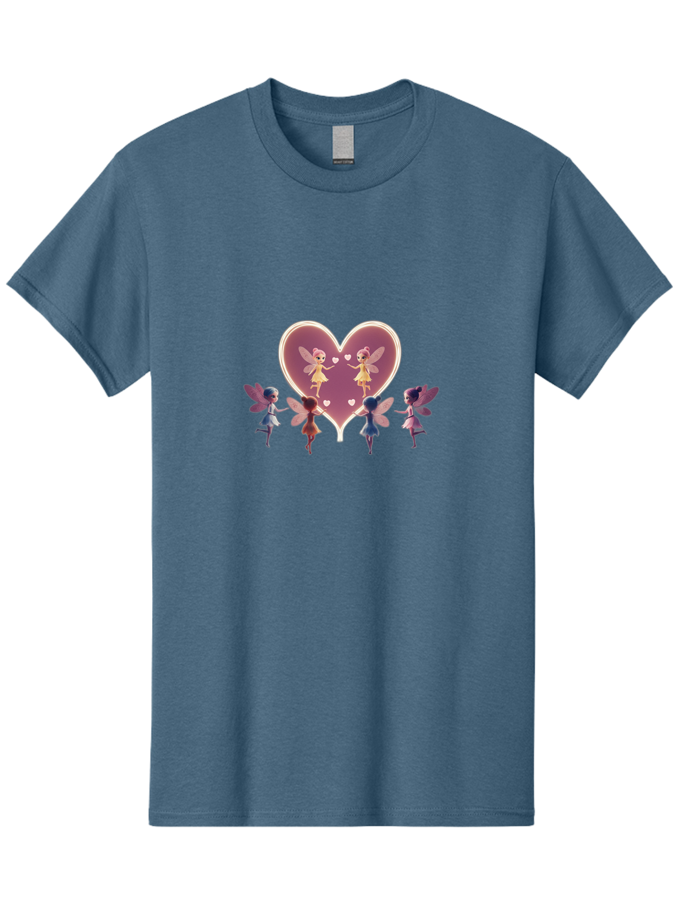 Fairies-Dancing-Around-Two-Fairies-In-Heart Men'S Graphic Tee, 100% Cotton, Comfortable Casual Summer Wear, Machine Washable, Vintage Camera, Old Camera, Antique Camera, Black Camera, Classic Photography, Photography Equipment, Bai785