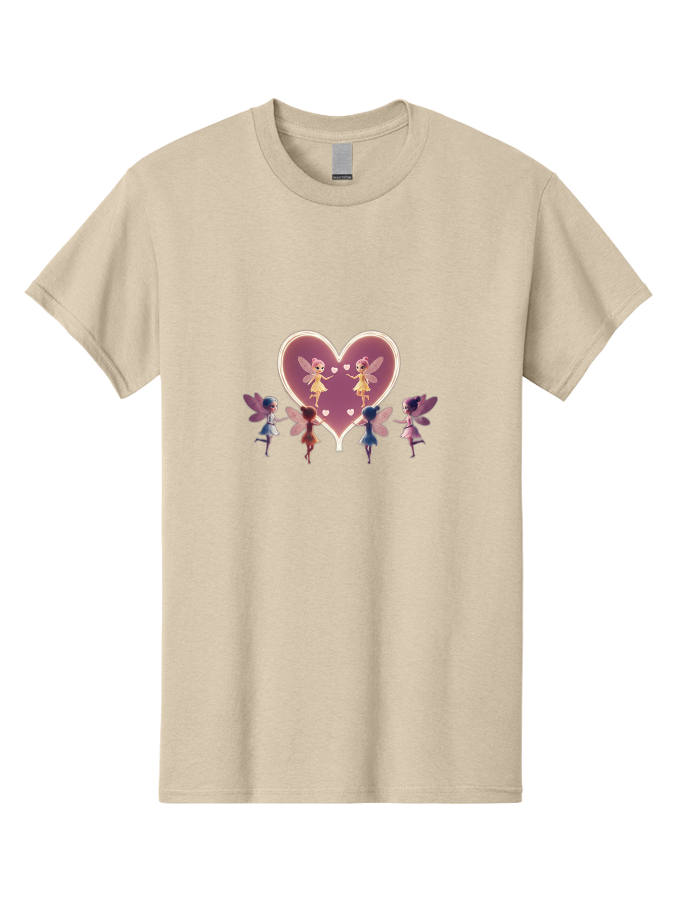 Fairies-Dancing-Around-Two-Fairies-In-Heart Men'S Graphic Tee, 100% Cotton, Comfortable Casual Summer Wear, Machine Washable, Vintage Camera, Old Camera, Antique Camera, Black Camera, Classic Photography, Photography Equipment, Bai785