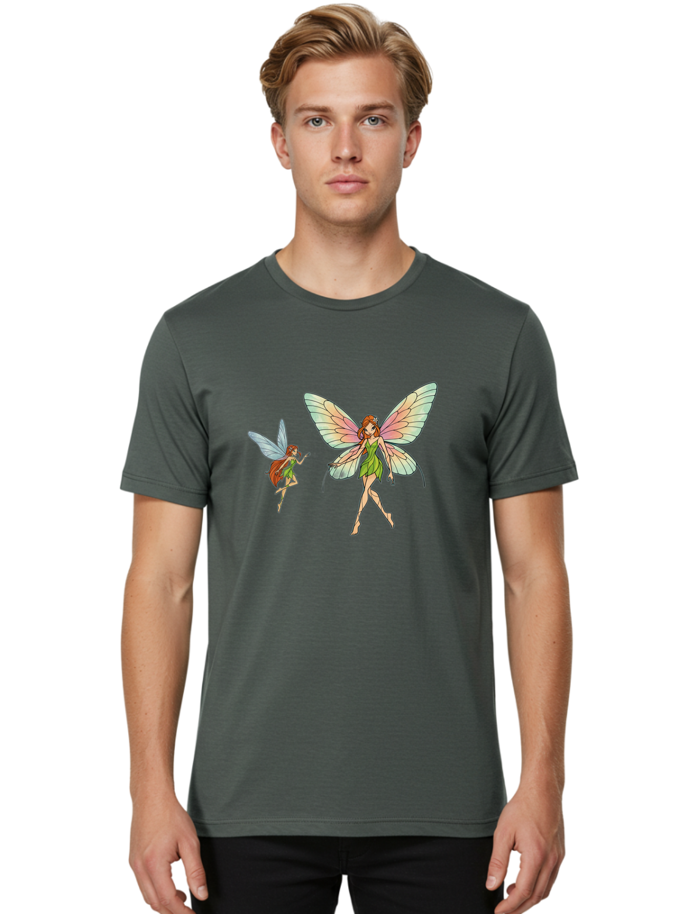Fairy-Cartoon-Characters Men'S Graphic Tee, 100% Cotton, Comfortable Casual Summer Wear, Machine Washable, Vintage Camera, Old Camera, Antique Camera, Black Camera, Classic Photography, Photography Equipment, Nostalgic Device, Film Camera, Bai788