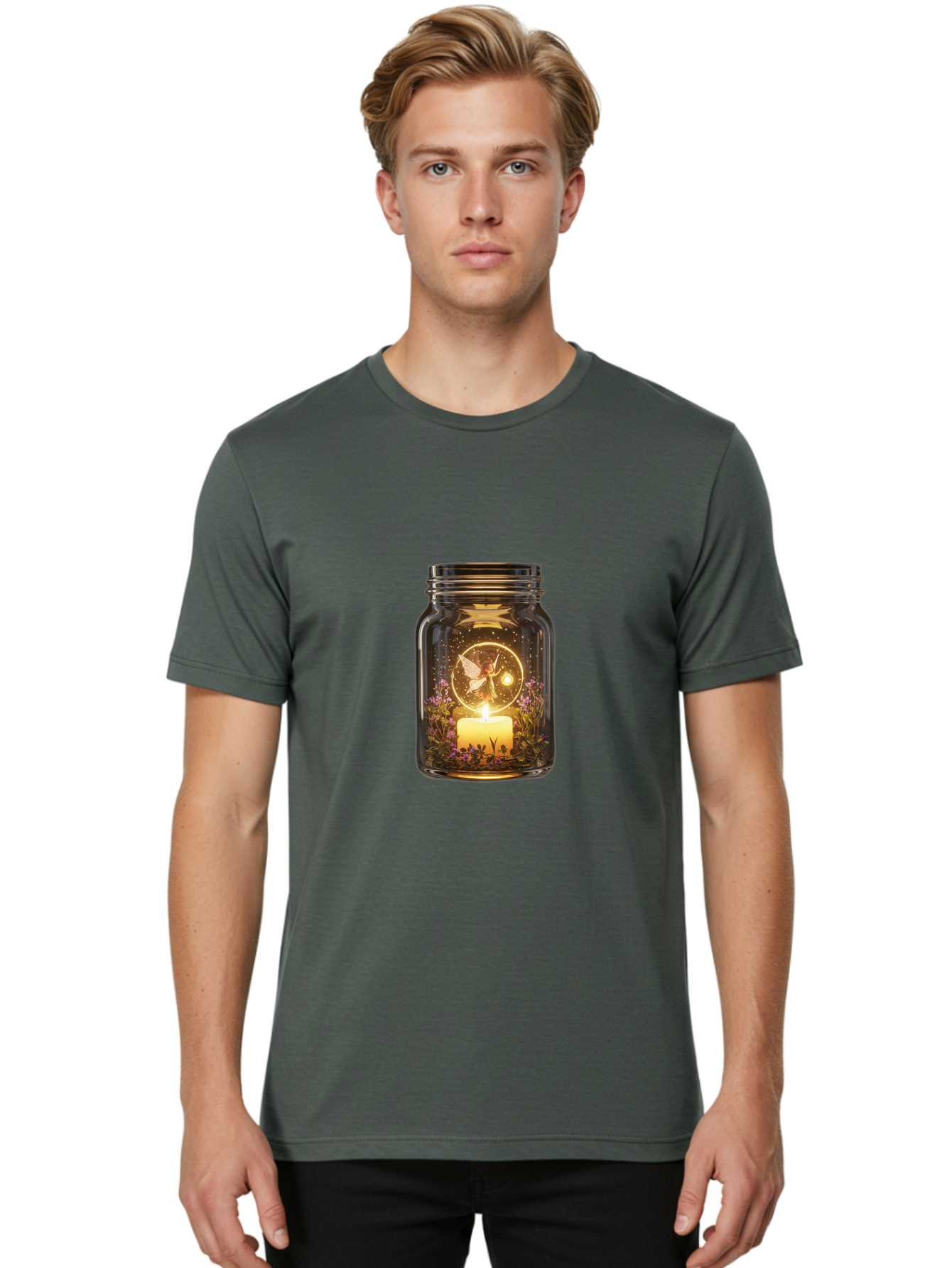 Fairy-In-Mason-Jar Men'S Graphic Tee, 100% Cotton, Comfortable Casual Summer Wear, Machine Washable, Vintage Camera, Old Camera, Antique Camera, Black Camera, Classic Photography, Photography Equipment, Nostalgic Device, Film Camera, Bai790