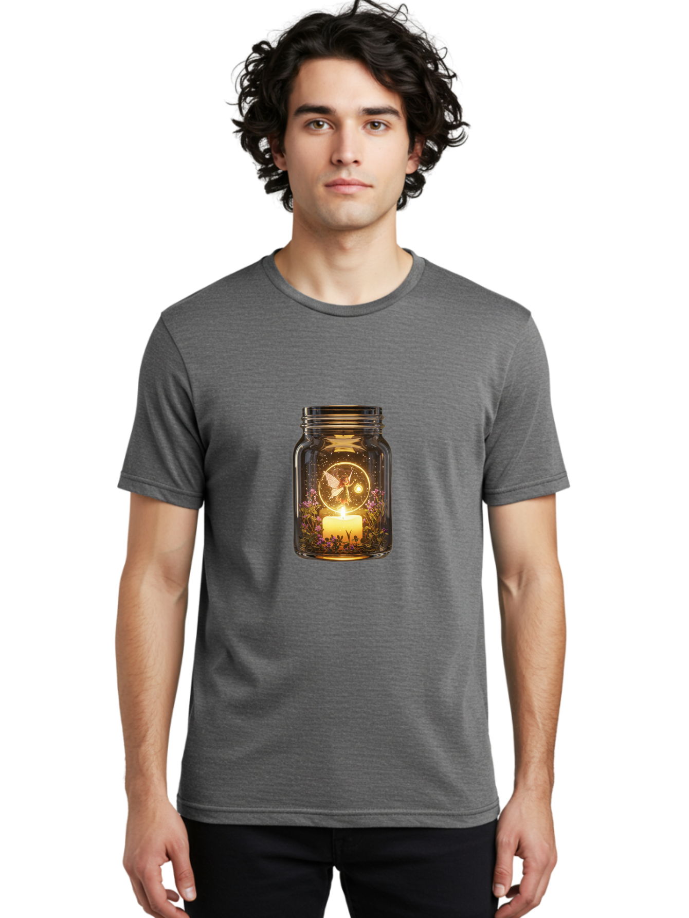 Fairy-In-Mason-Jar Men'S Graphic Tee, 100% Cotton, Comfortable Casual Summer Wear, Machine Washable, Vintage Camera, Old Camera, Antique Camera, Black Camera, Classic Photography, Photography Equipment, Nostalgic Device, Film Camera, Bai790