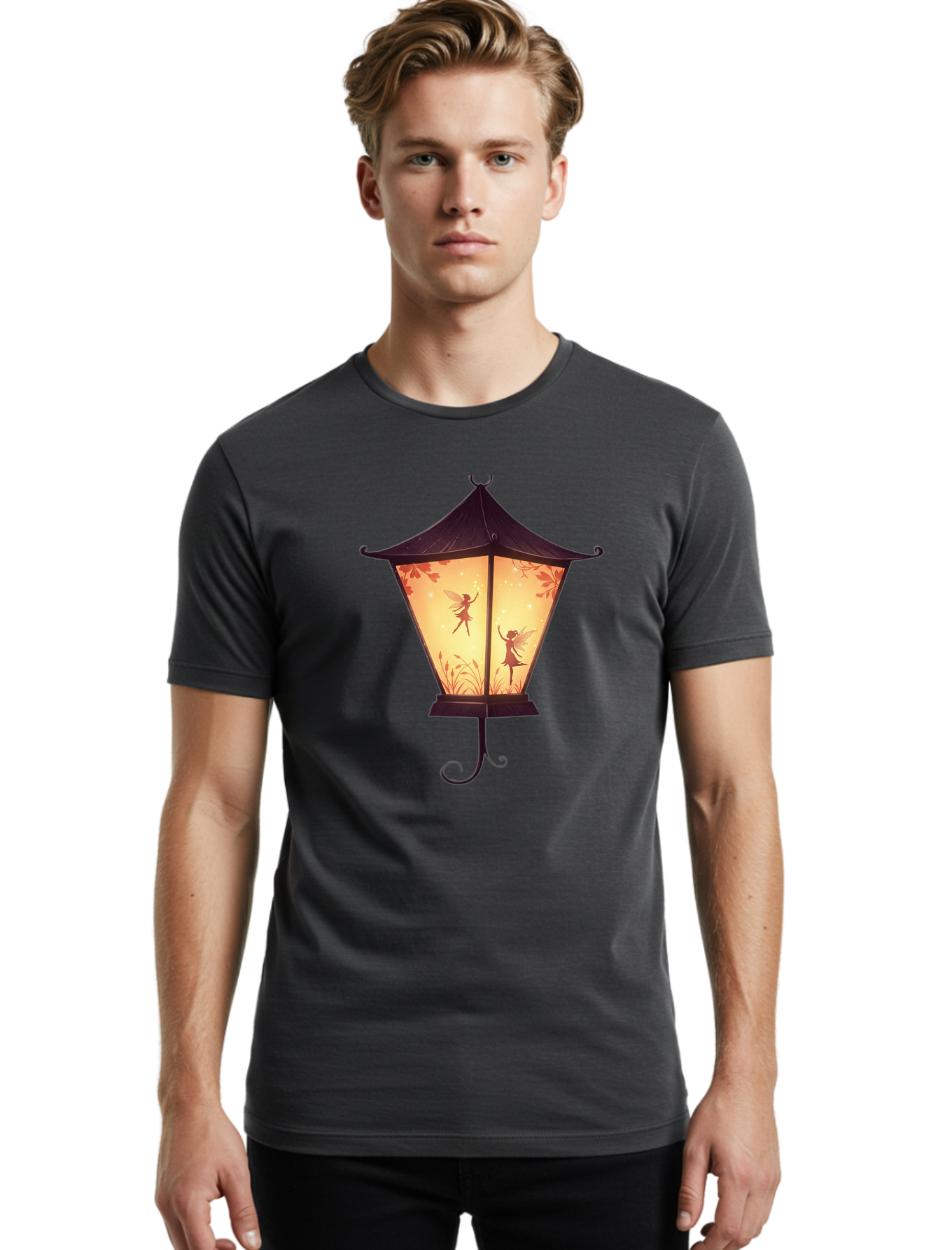 Fairy-Lantern-3 Men'S Graphic Tee, 100% Cotton, Comfortable Casual Summer Wear, Machine Washable, Vintage Camera, Old Camera, Antique Camera, Black Camera, Classic Photography, Photography Equipment, Nostalgic Device, Film Camera, Camera Art Bai793