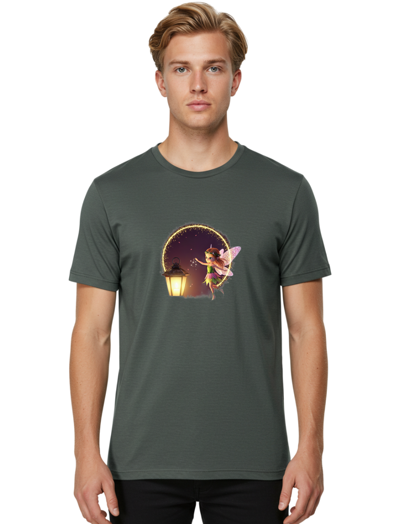 Fairy-Near-Lantern Men'S Graphic Tee, 100% Cotton, Comfortable Casual Summer Wear, Machine Washable, Vintage Camera, Old Camera, Antique Camera, Black Camera, Classic Photography, Photography Equipment, Nostalgic Device, Film Camera, Bai796