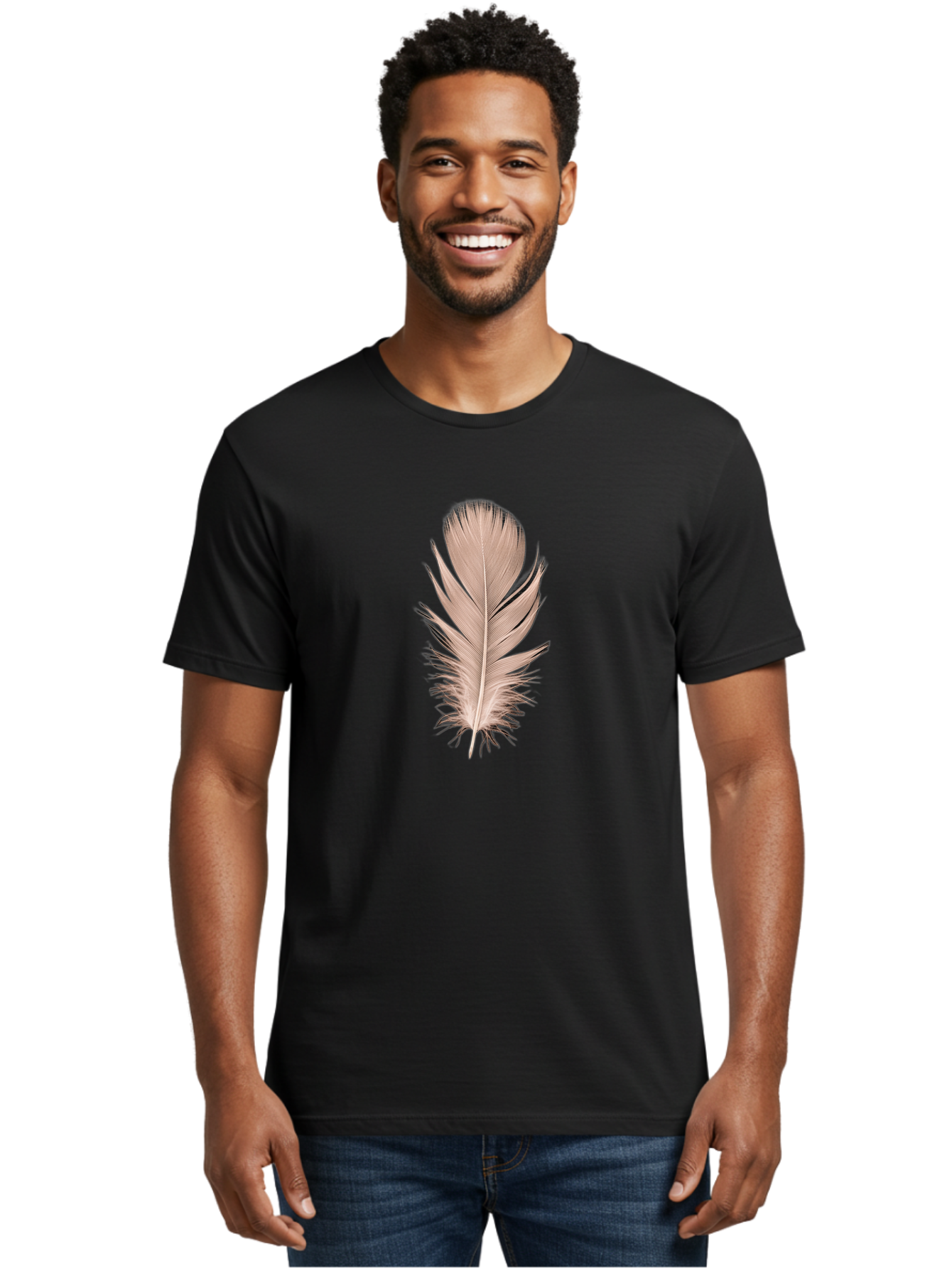 Feather-4 Men'S Graphic Tee, 100% Cotton, Comfortable Casual Summer Wear, Machine Washable, Vintage Camera, Old Camera, Antique Camera, Black Camera, Classic Photography, Photography Equipment, Nostalgic Device, Film Camera, Camera Art Bai807