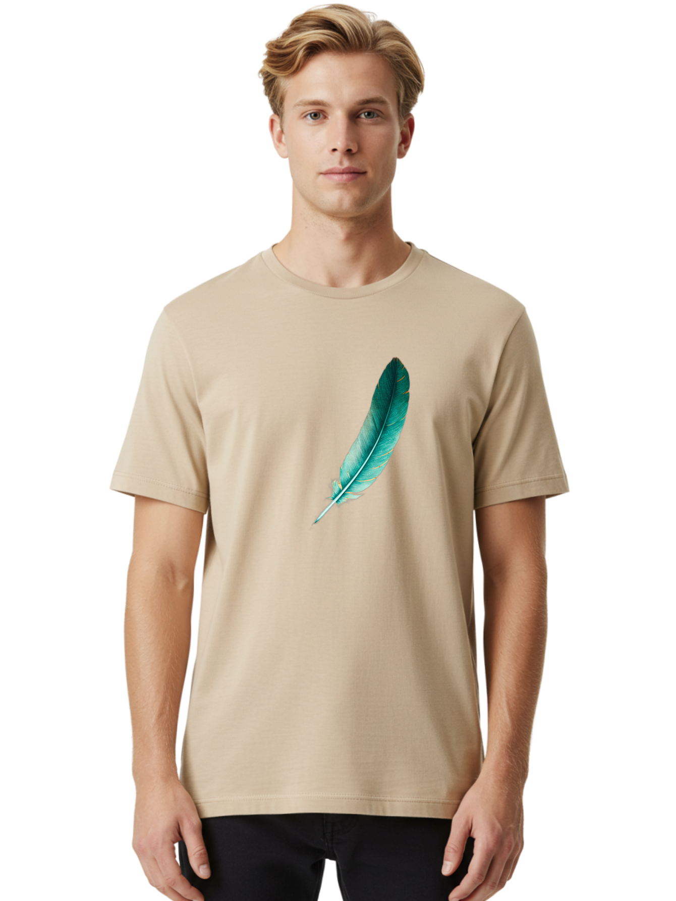 Feather-5 Men'S Graphic Tee, 100% Cotton, Comfortable Casual Summer Wear, Machine Washable, Vintage Camera, Old Camera, Antique Camera, Black Camera, Classic Photography, Photography Equipment, Nostalgic Device, Film Camera, Camera Art Bai808