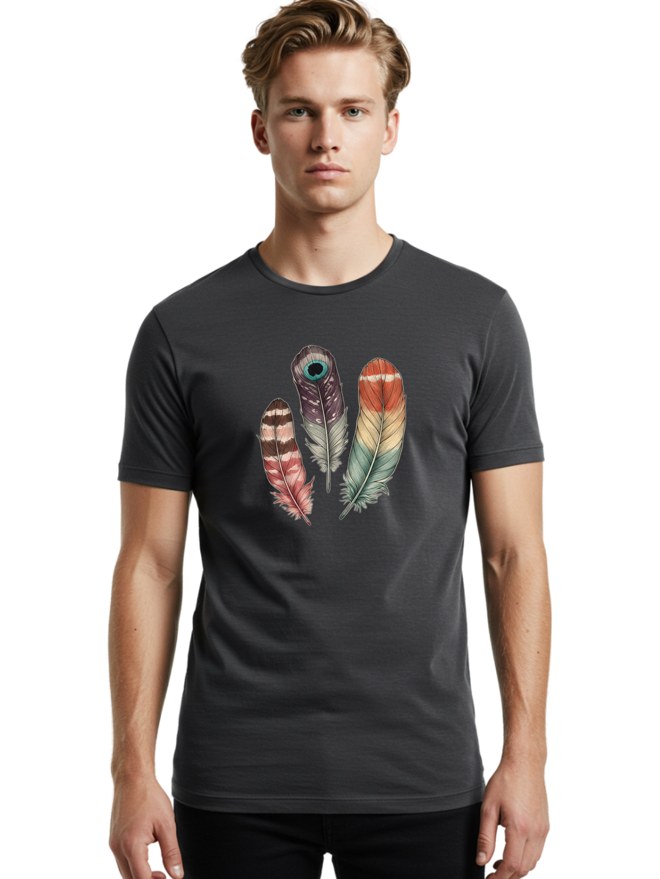 Feather-Collection Men'S Graphic Tee, 100% Cotton, Comfortable Casual Summer Wear, Machine Washable, Vintage Camera, Old Camera, Antique Camera, Black Camera, Classic Photography, Photography Equipment, Nostalgic Device, Film Camera, Bai809