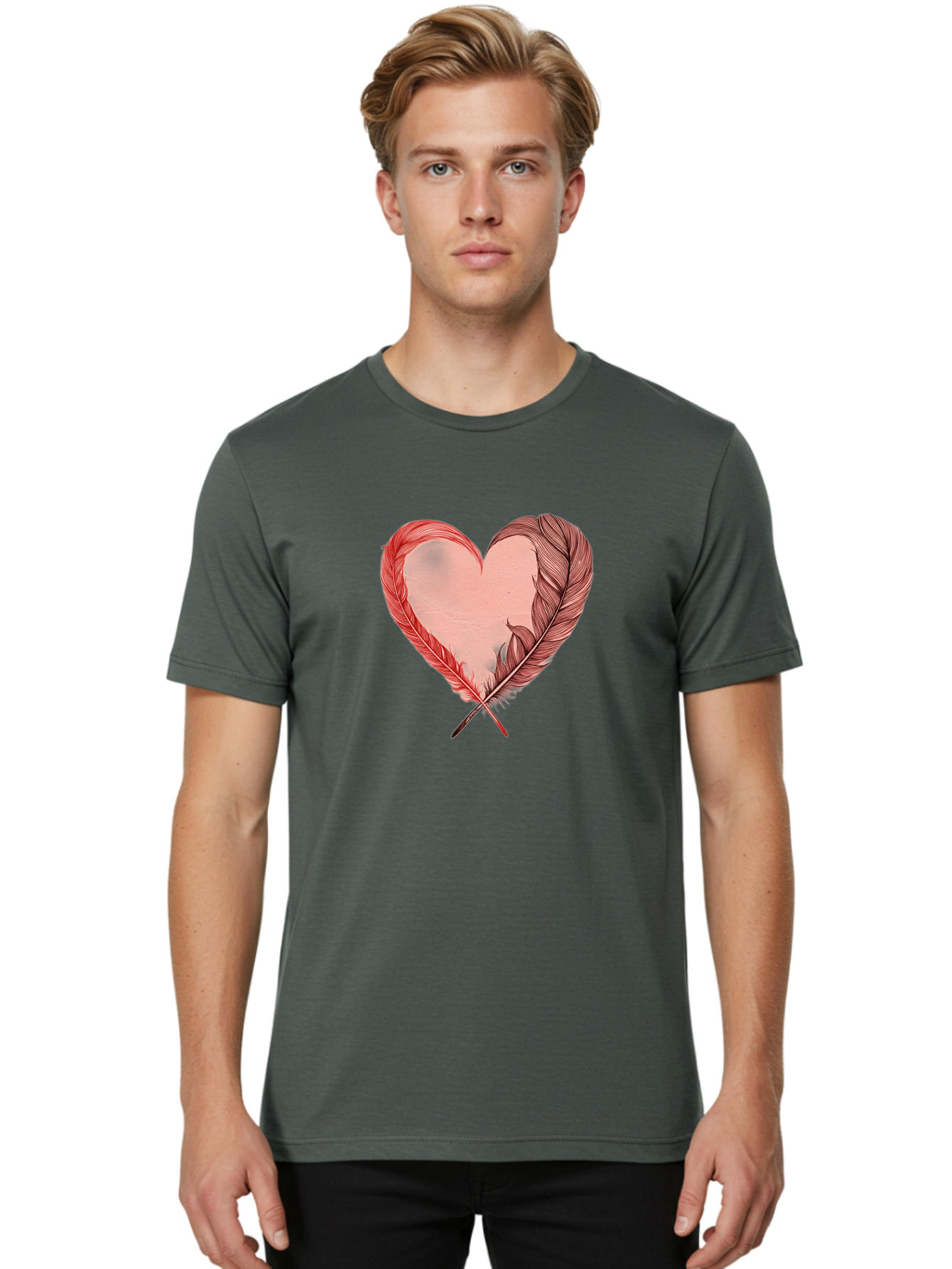 Feather-Heart Men'S Graphic Tee, 100% Cotton, Comfortable Casual Summer Wear, Machine Washable, Vintage Camera, Old Camera, Antique Camera, Black Camera, Classic Photography, Photography Equipment, Nostalgic Device, Film Camera, Camera Art Bai810