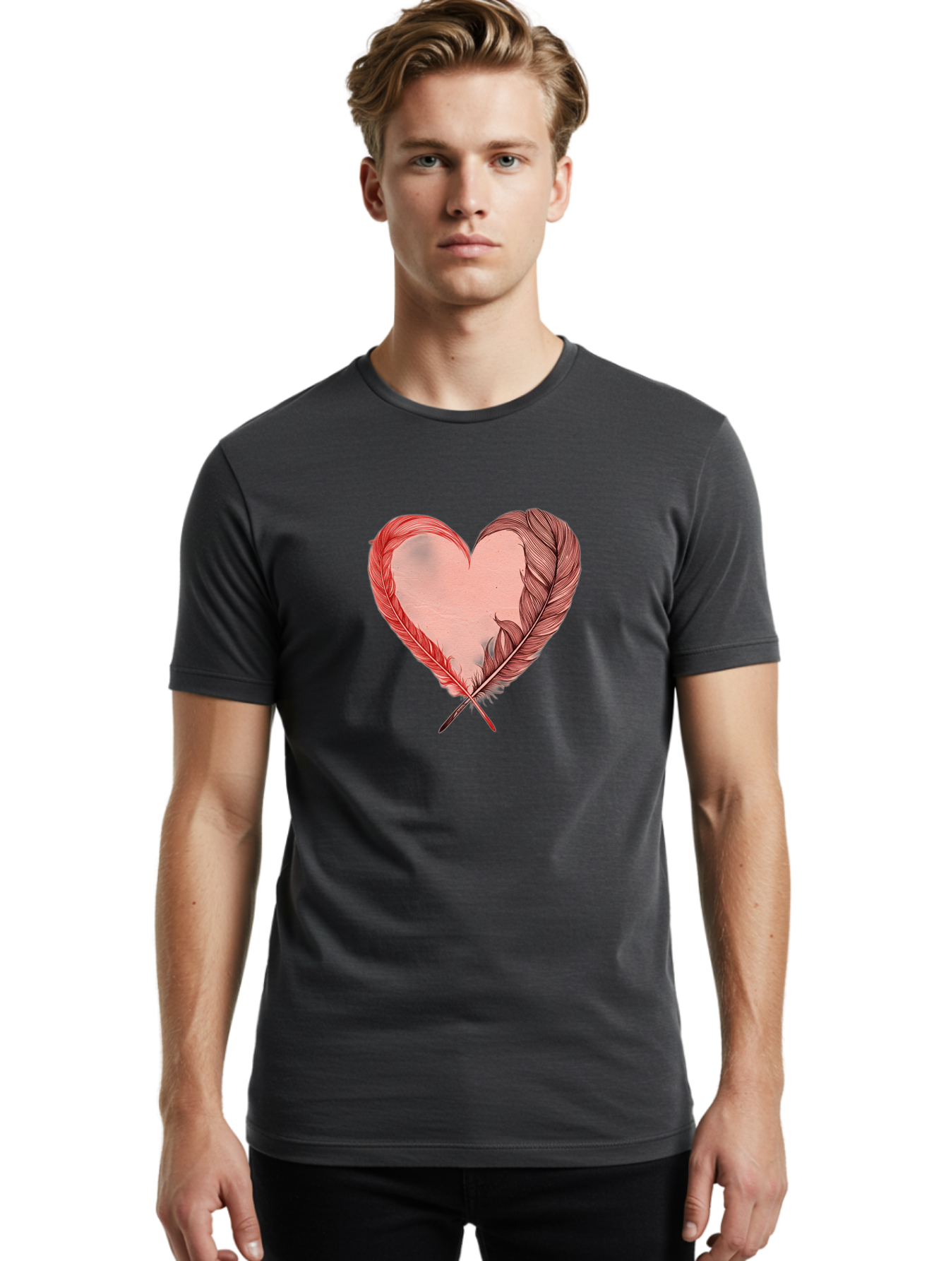 Feather-Heart Men'S Graphic Tee, 100% Cotton, Comfortable Casual Summer Wear, Machine Washable, Vintage Camera, Old Camera, Antique Camera, Black Camera, Classic Photography, Photography Equipment, Nostalgic Device, Film Camera, Camera Art Bai810