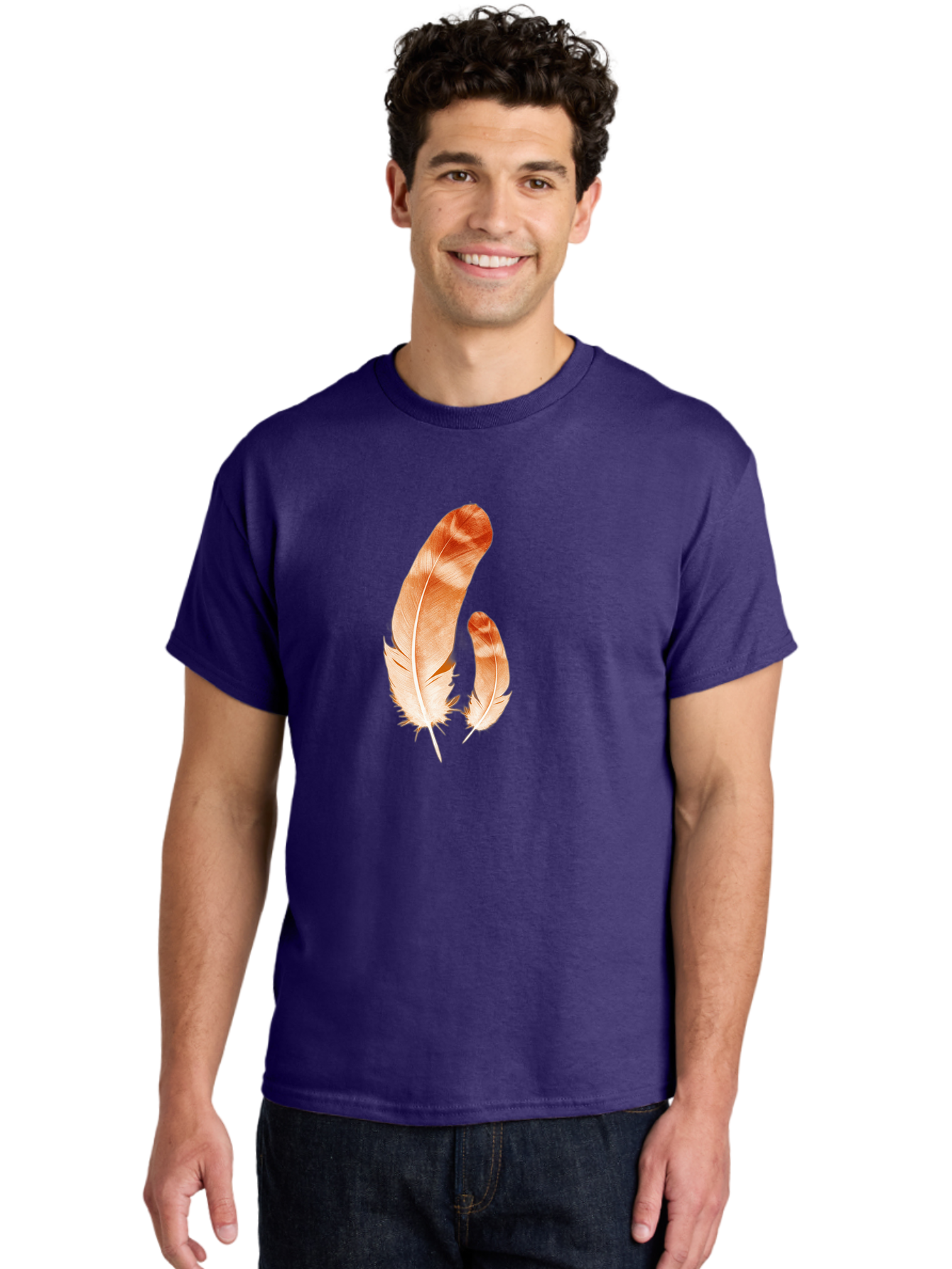 Feathers-1 Men'S Graphic Tee, 100% Cotton, Comfortable Casual Summer Wear, Machine Washable, Vintage Camera, Old Camera, Antique Camera, Black Camera, Classic Photography, Photography Equipment, Nostalgic Device, Film Camera, Camera Art Bai812