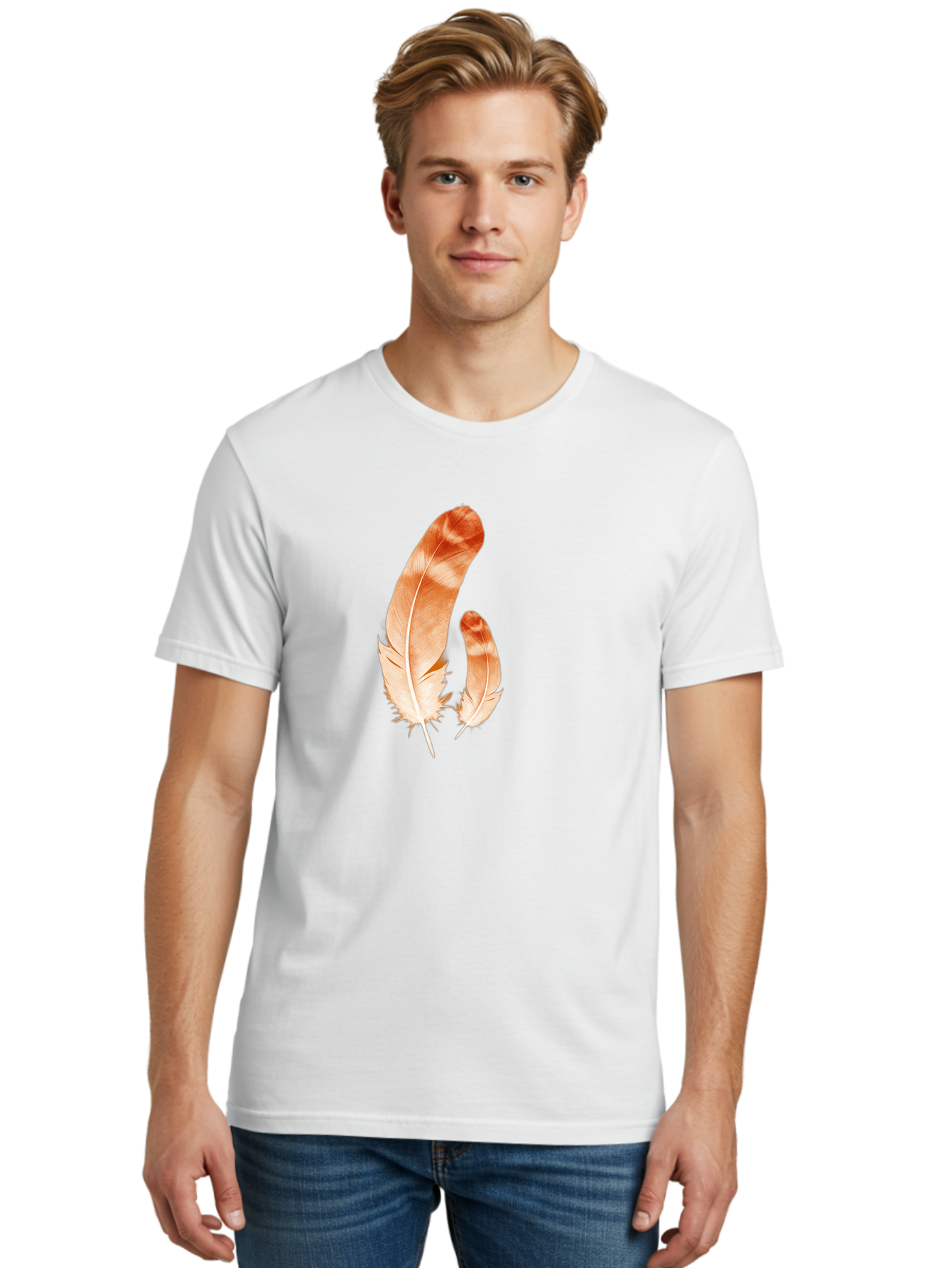 Feathers-1 Men'S Graphic Tee, 100% Cotton, Comfortable Casual Summer Wear, Machine Washable, Vintage Camera, Old Camera, Antique Camera, Black Camera, Classic Photography, Photography Equipment, Nostalgic Device, Film Camera, Camera Art Bai812