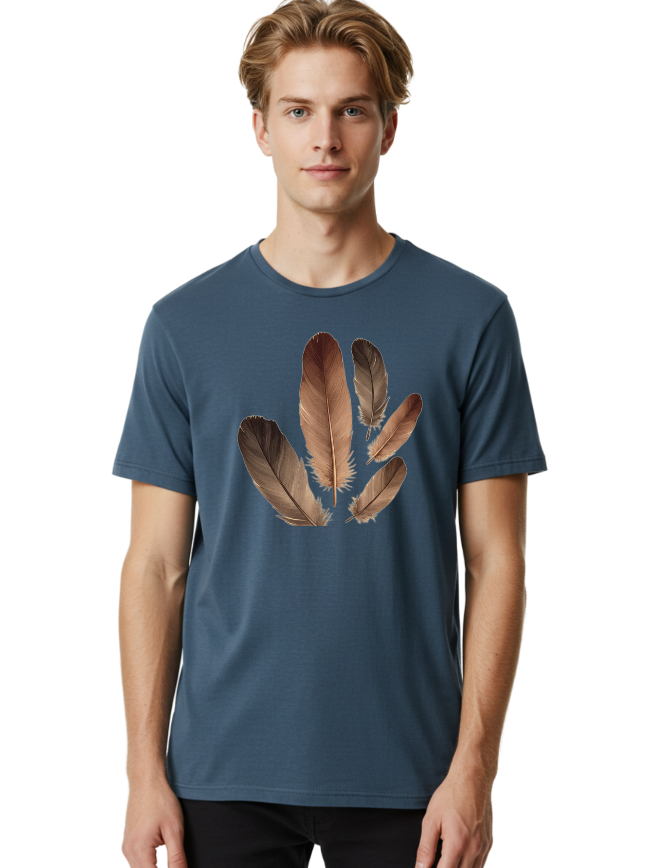 Feathers-10 Men'S Graphic Tee, 100% Cotton, Comfortable Casual Summer Wear, Machine Washable, Vintage Camera, Old Camera, Antique Camera, Black Camera, Classic Photography, Photography Equipment, Nostalgic Device, Film Camera, Camera Art Bai813