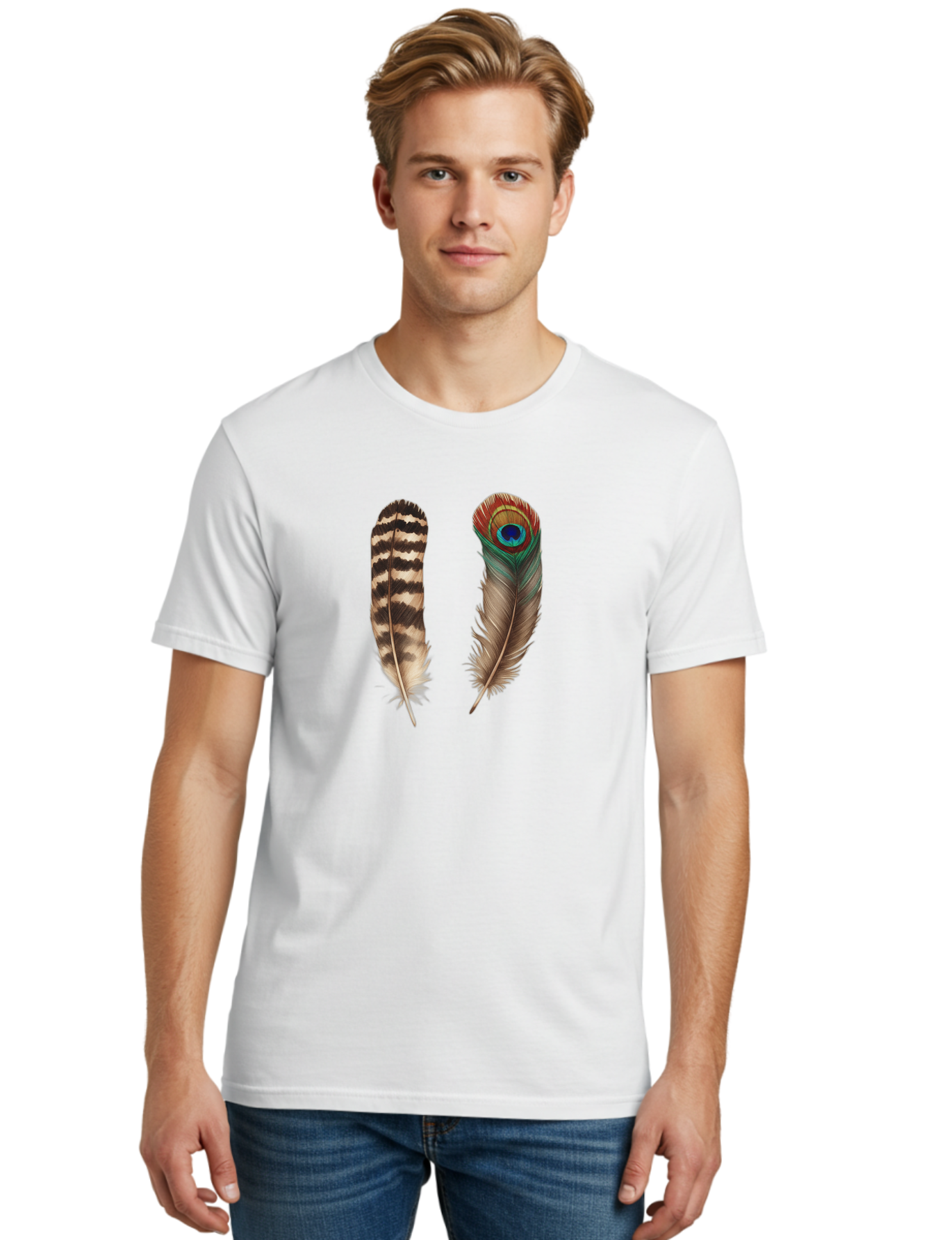 Feathers-11 Men'S Graphic Tee, 100% Cotton, Comfortable Casual Summer Wear, Machine Washable, Vintage Camera, Old Camera, Antique Camera, Black Camera, Classic Photography, Photography Equipment, Nostalgic Device, Film Camera, Camera Art Bai814