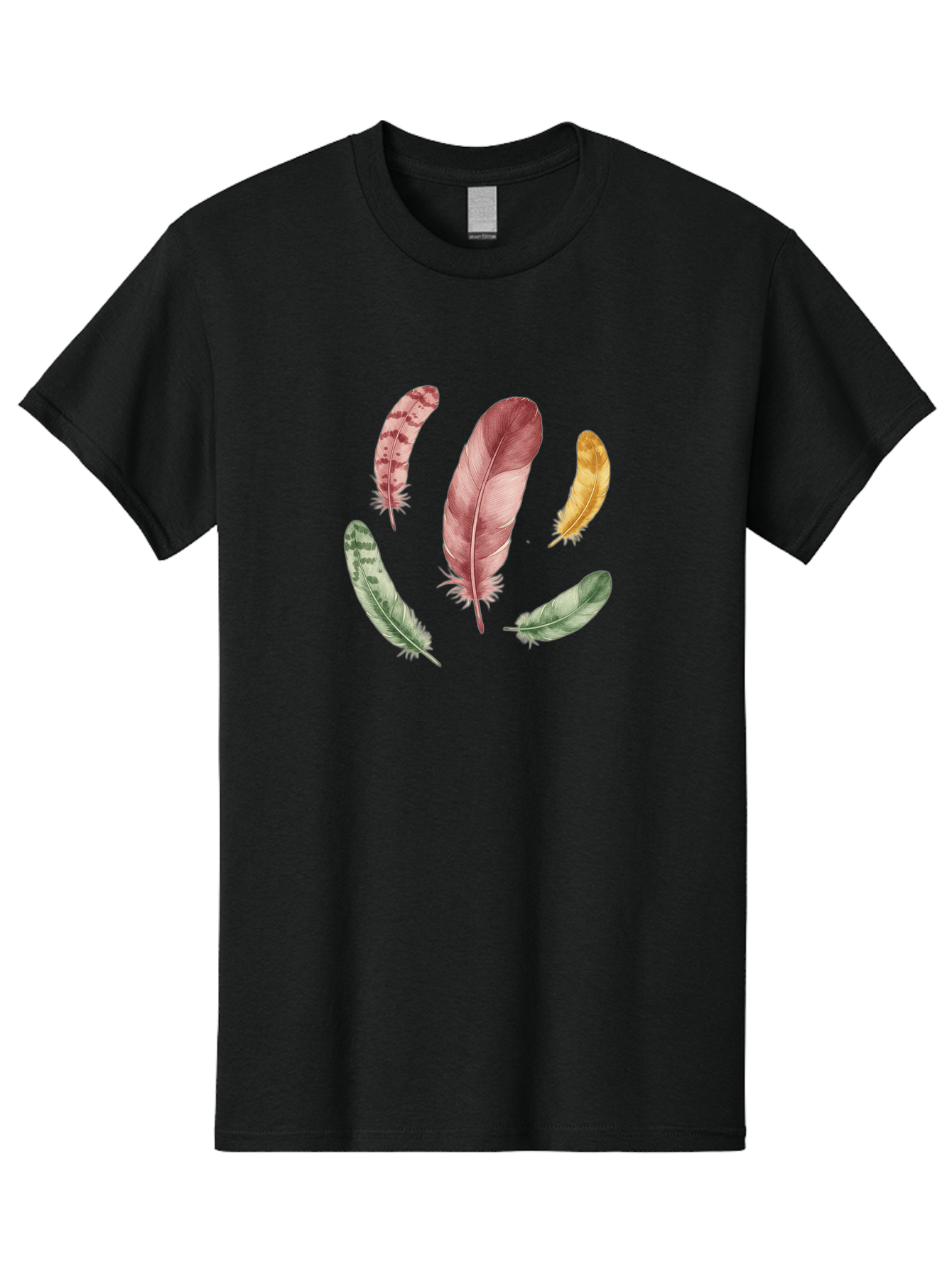 Feathers-12 Men'S Graphic Tee, 100% Cotton, Comfortable Casual Summer Wear, Machine Washable, Vintage Camera, Old Camera, Antique Camera, Black Camera, Classic Photography, Photography Equipment, Nostalgic Device, Film Camera, Camera Art Bai815