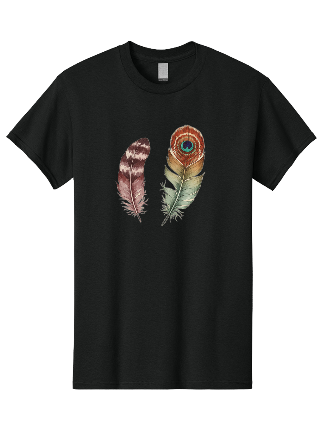 Feathers-13 Men'S Graphic Tee, 100% Cotton, Comfortable Casual Summer Wear, Machine Washable, Vintage Camera, Old Camera, Antique Camera, Black Camera, Classic Photography, Photography Equipment, Nostalgic Device, Film Camera, Camera Art Bai816