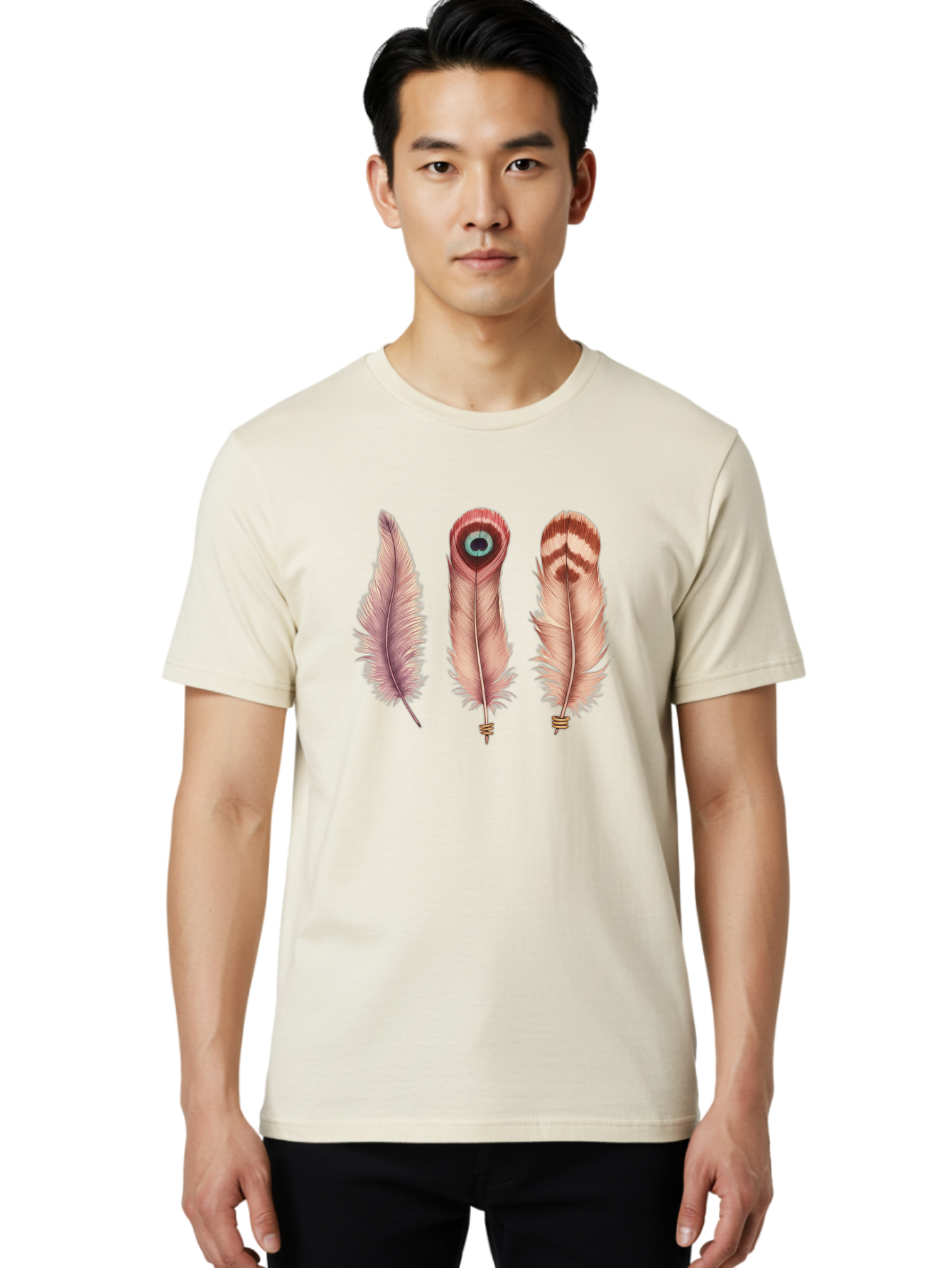 Feathers-14 Men'S Graphic Tee, 100% Cotton, Comfortable Casual Summer Wear, Machine Washable, Vintage Camera, Old Camera, Antique Camera, Black Camera, Classic Photography, Photography Equipment, Nostalgic Device, Film Camera, Camera Art Bai817
