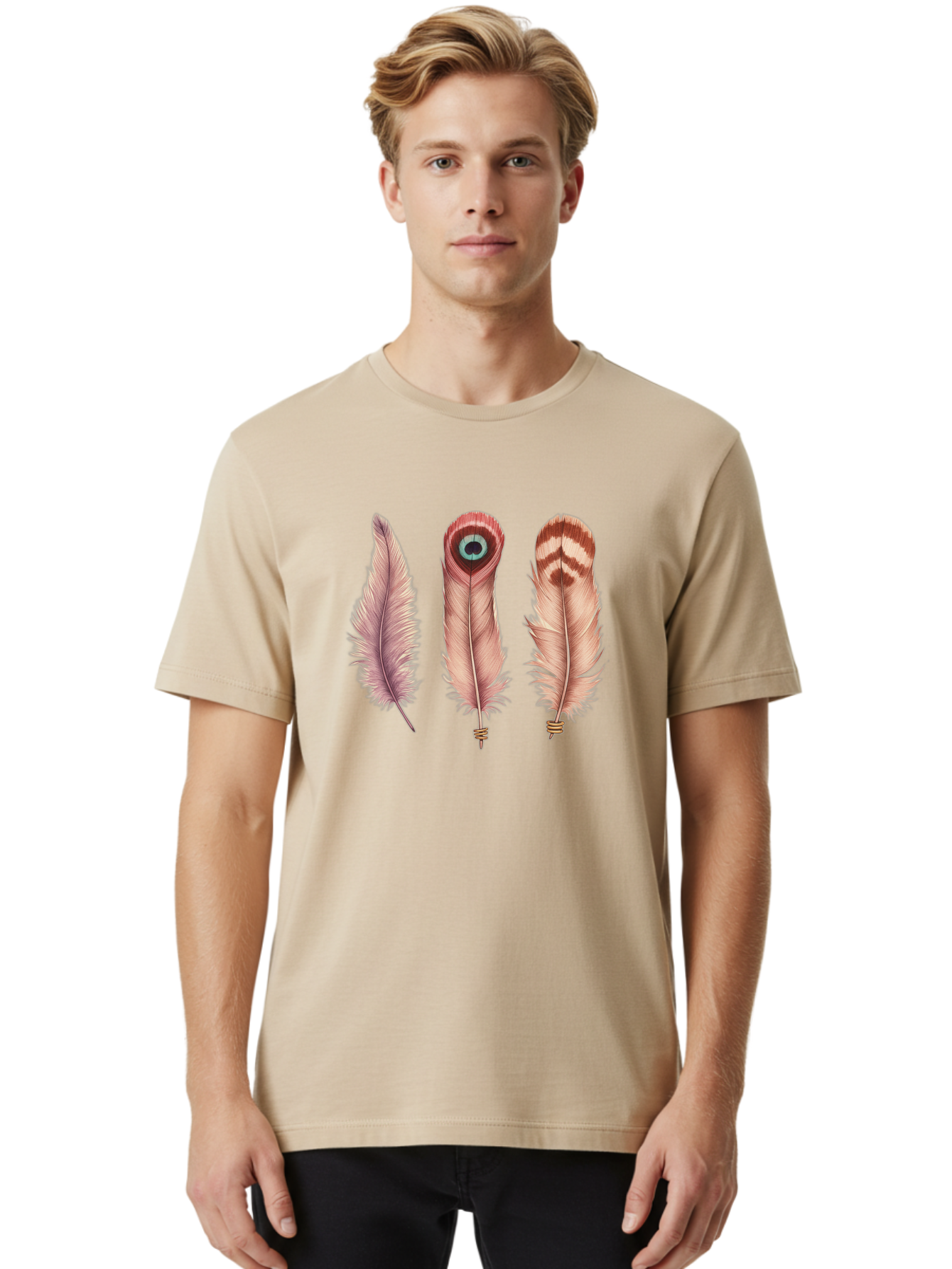 Feathers-14 Men'S Graphic Tee, 100% Cotton, Comfortable Casual Summer Wear, Machine Washable, Vintage Camera, Old Camera, Antique Camera, Black Camera, Classic Photography, Photography Equipment, Nostalgic Device, Film Camera, Camera Art Bai817
