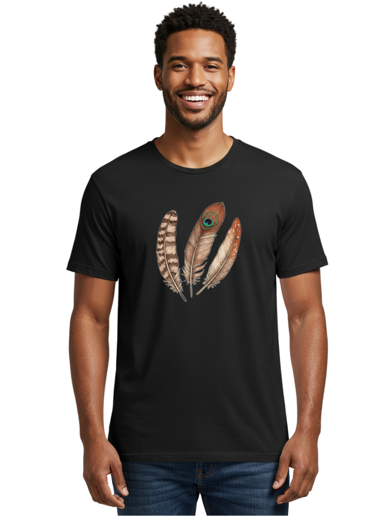 Feathers-15 Men'S Graphic Tee, 100% Cotton, Comfortable Casual Summer Wear, Machine Washable, Vintage Camera, Old Camera, Antique Camera, Black Camera, Classic Photography, Photography Equipment, Nostalgic Device, Film Camera, Camera Art Bai818