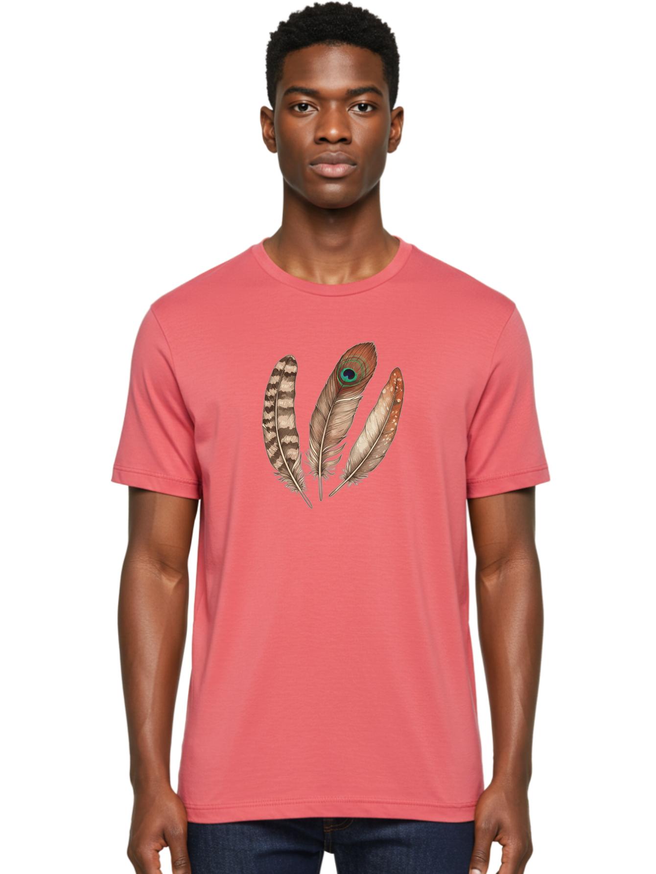 Feathers-15 Men'S Graphic Tee, 100% Cotton, Comfortable Casual Summer Wear, Machine Washable, Vintage Camera, Old Camera, Antique Camera, Black Camera, Classic Photography, Photography Equipment, Nostalgic Device, Film Camera, Camera Art Bai818