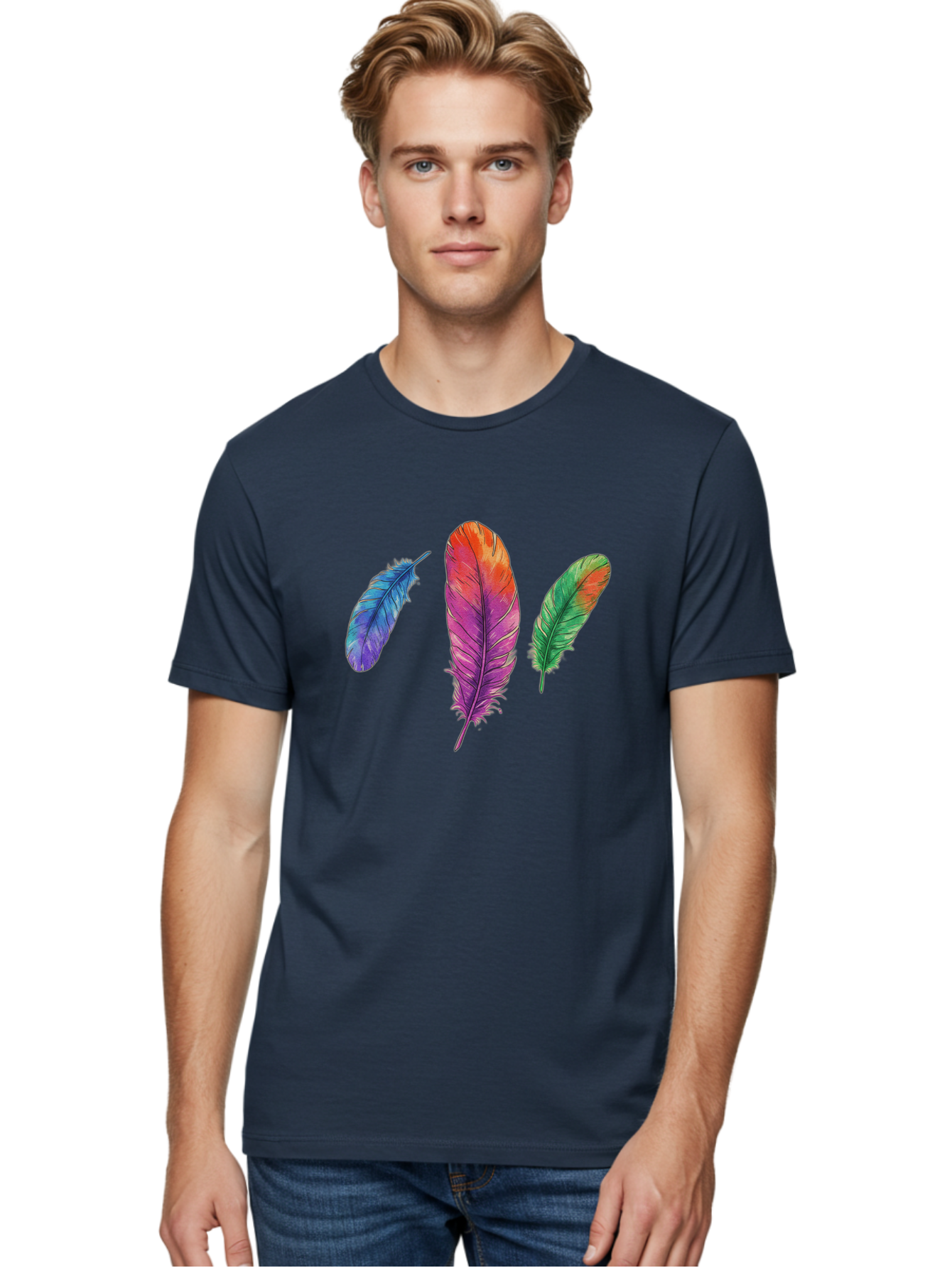 Feathers-16 Men'S Graphic Tee, 100% Cotton, Comfortable Casual Summer Wear, Machine Washable, Vintage Camera, Old Camera, Antique Camera, Black Camera, Classic Photography, Photography Equipment, Nostalgic Device, Film Camera, Camera Art Bai819