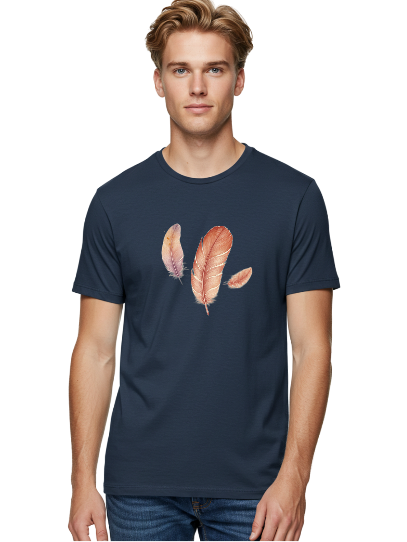 Feathers-2 Men'S Graphic Tee, 100% Cotton, Comfortable Casual Summer Wear, Machine Washable, Vintage Camera, Old Camera, Antique Camera, Black Camera, Classic Photography, Photography Equipment, Nostalgic Device, Film Camera, Camera Art Bai820