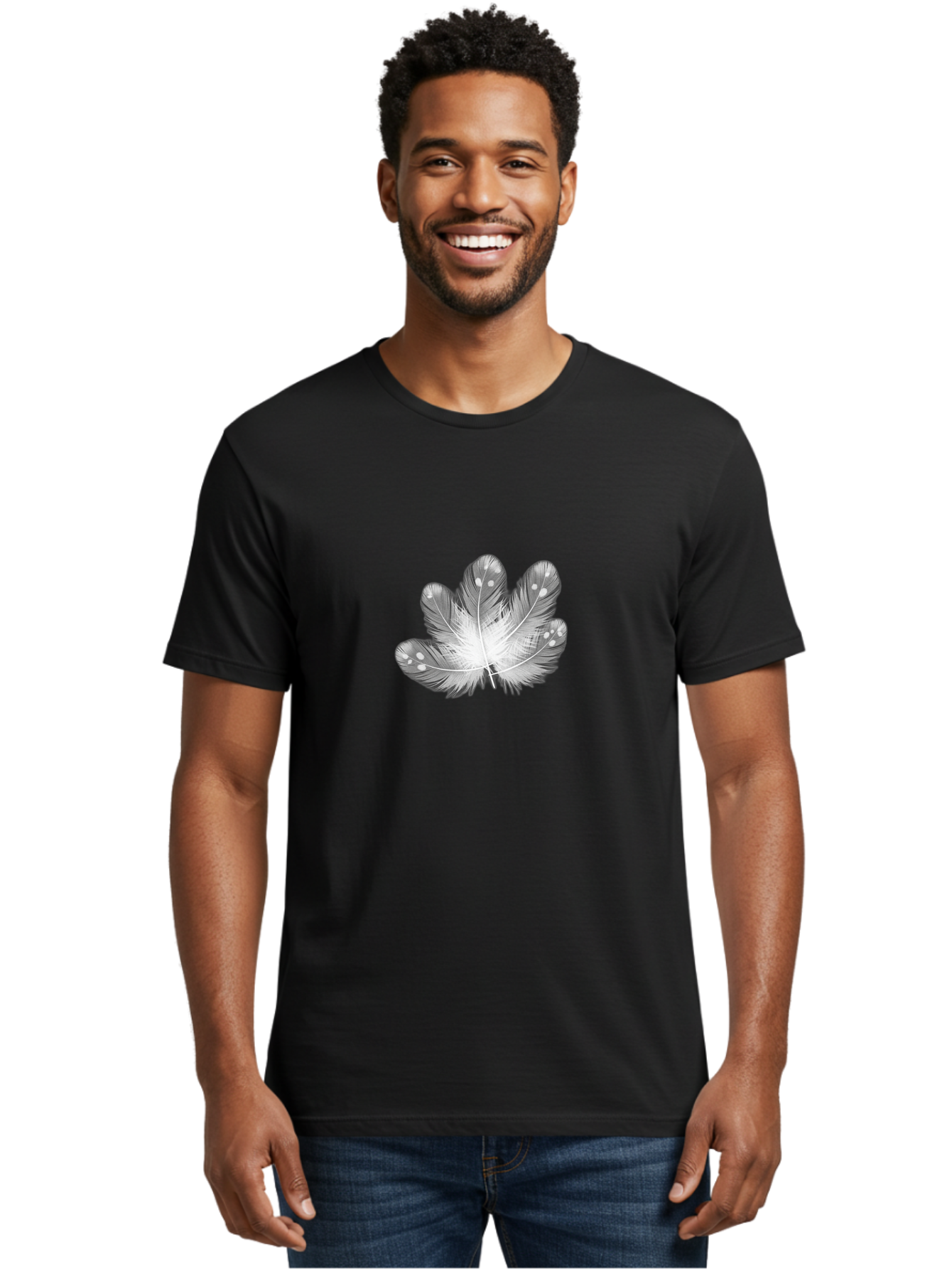 Feathers-3 Men'S Graphic Tee, 100% Cotton, Comfortable Casual Summer Wear, Machine Washable, Vintage Camera, Old Camera, Antique Camera, Black Camera, Classic Photography, Photography Equipment, Nostalgic Device, Film Camera, Camera Art Bai821