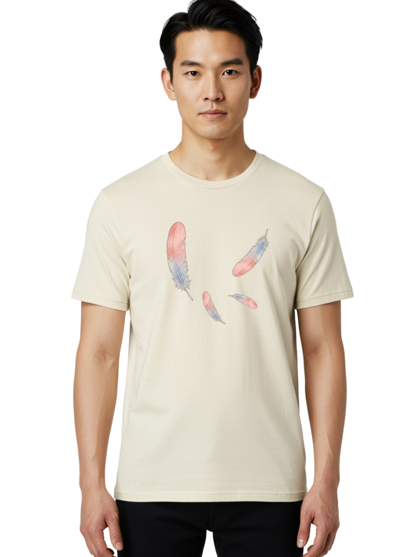 Feathers-6 Men'S Graphic Tee, 100% Cotton, Comfortable Casual Summer Wear, Machine Washable, Vintage Camera, Old Camera, Antique Camera, Black Camera, Classic Photography, Photography Equipment, Nostalgic Device, Film Camera, Camera Art Bai824