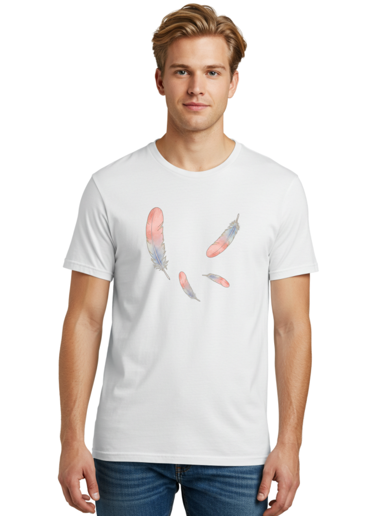 Feathers-6 Men'S Graphic Tee, 100% Cotton, Comfortable Casual Summer Wear, Machine Washable, Vintage Camera, Old Camera, Antique Camera, Black Camera, Classic Photography, Photography Equipment, Nostalgic Device, Film Camera, Camera Art Bai824