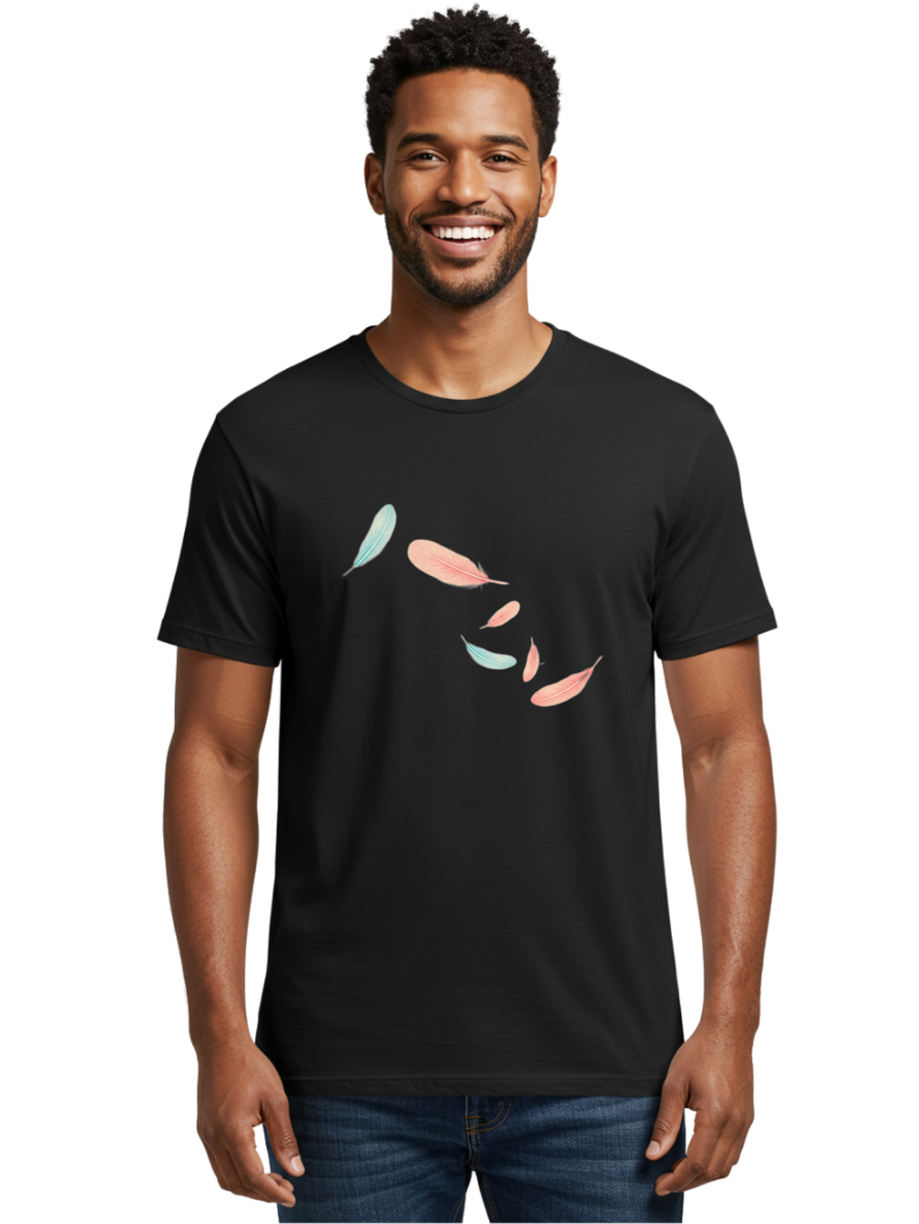 Feathers-7 Men'S Graphic Tee, 100% Cotton, Comfortable Casual Summer Wear, Machine Washable, Vintage Camera, Old Camera, Antique Camera, Black Camera, Classic Photography, Photography Equipment, Nostalgic Device, Film Camera, Camera Art Bai825