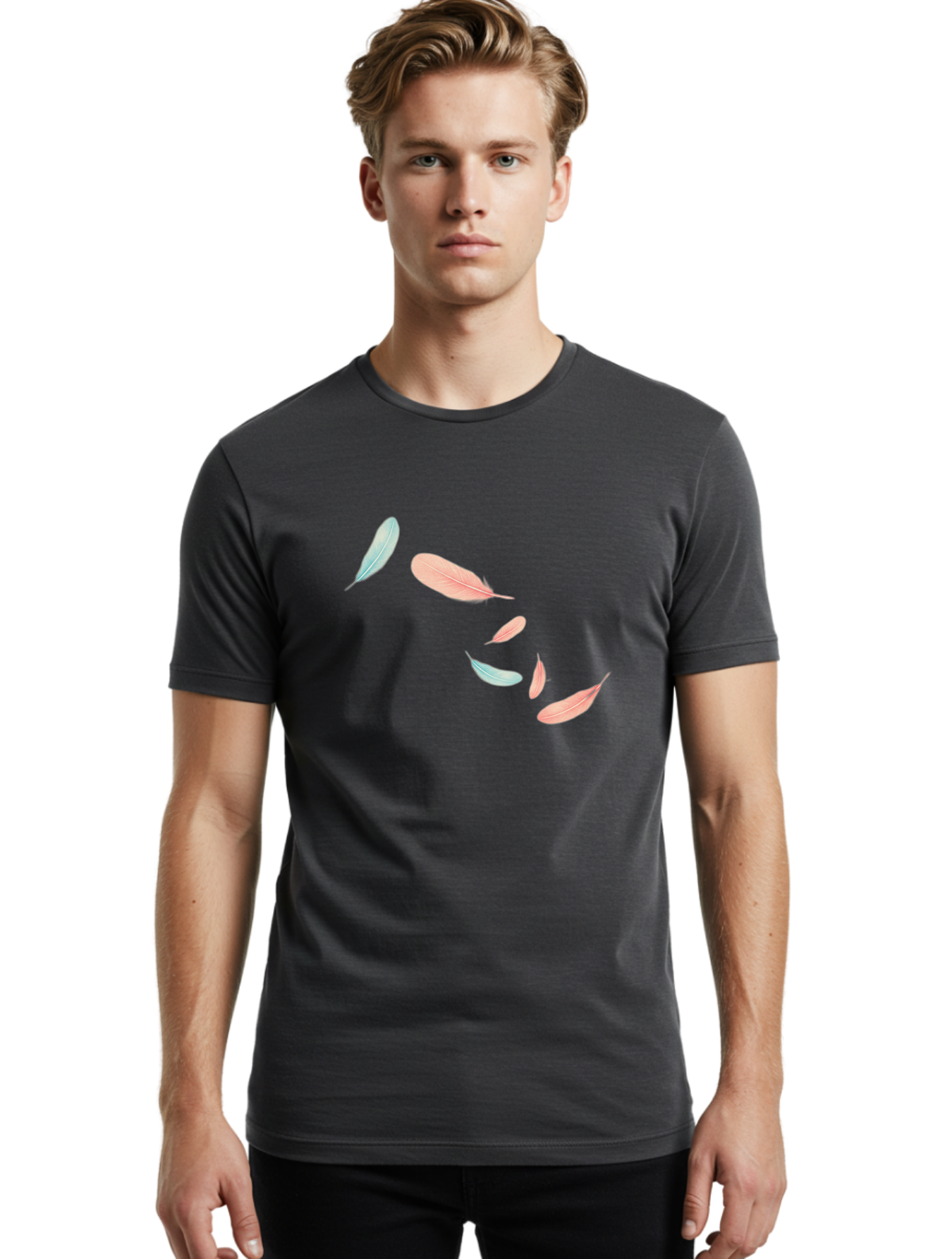 Feathers-7 Men'S Graphic Tee, 100% Cotton, Comfortable Casual Summer Wear, Machine Washable, Vintage Camera, Old Camera, Antique Camera, Black Camera, Classic Photography, Photography Equipment, Nostalgic Device, Film Camera, Camera Art Bai825