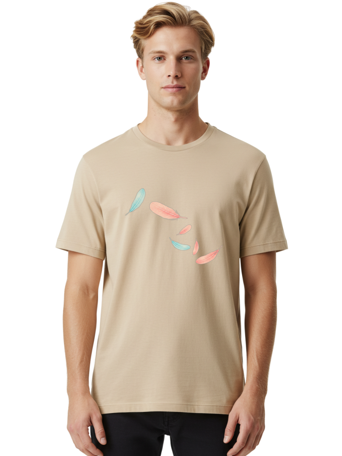Feathers-7 Men'S Graphic Tee, 100% Cotton, Comfortable Casual Summer Wear, Machine Washable, Vintage Camera, Old Camera, Antique Camera, Black Camera, Classic Photography, Photography Equipment, Nostalgic Device, Film Camera, Camera Art Bai825
