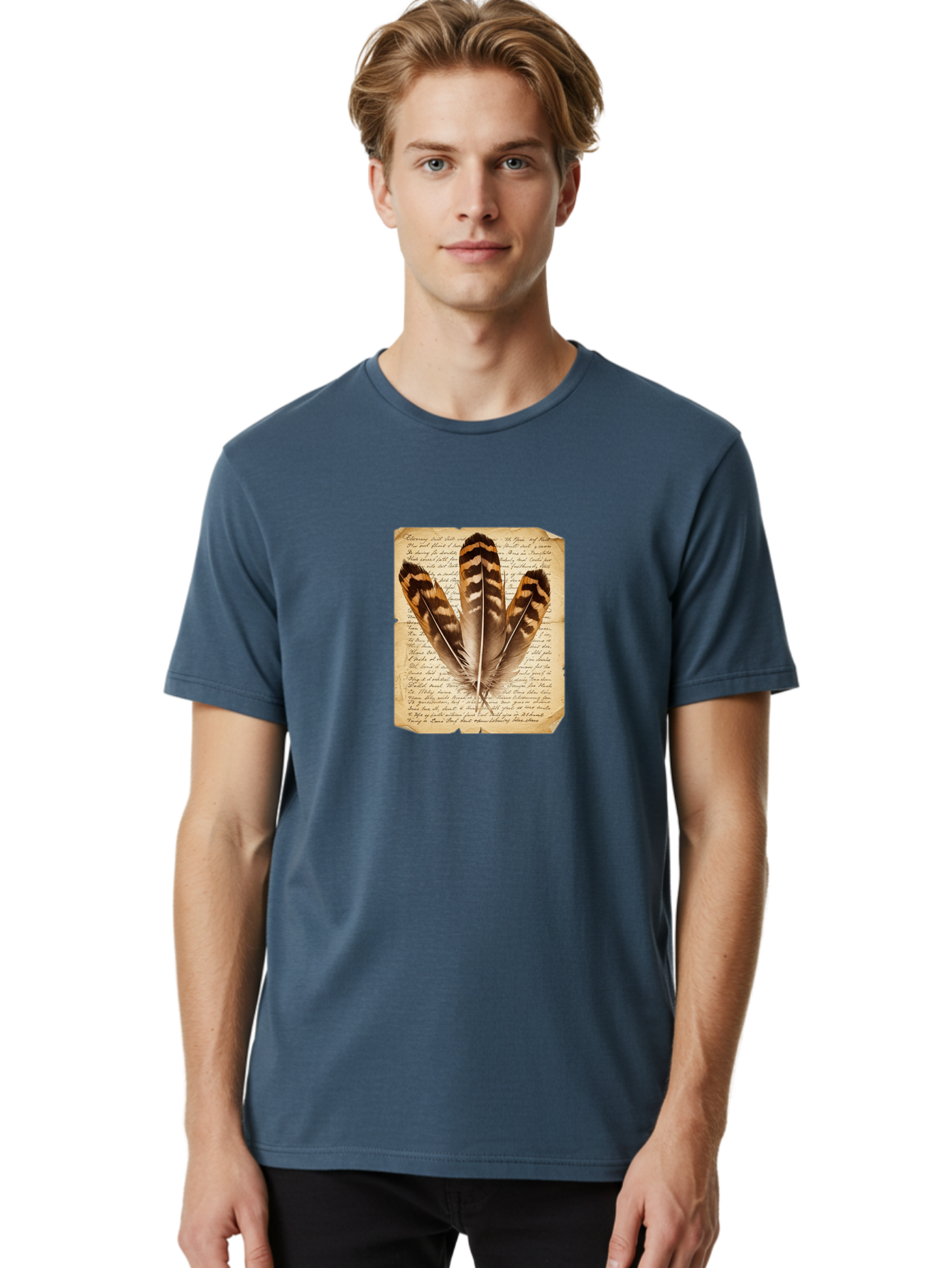 Feathers-On-Letter Men'S Graphic Tee, 100% Cotton, Comfortable Casual Summer Wear, Machine Washable, Vintage Camera, Old Camera, Antique Camera, Black Camera, Classic Photography, Photography Equipment, Nostalgic Device, Film Camera, Bai829
