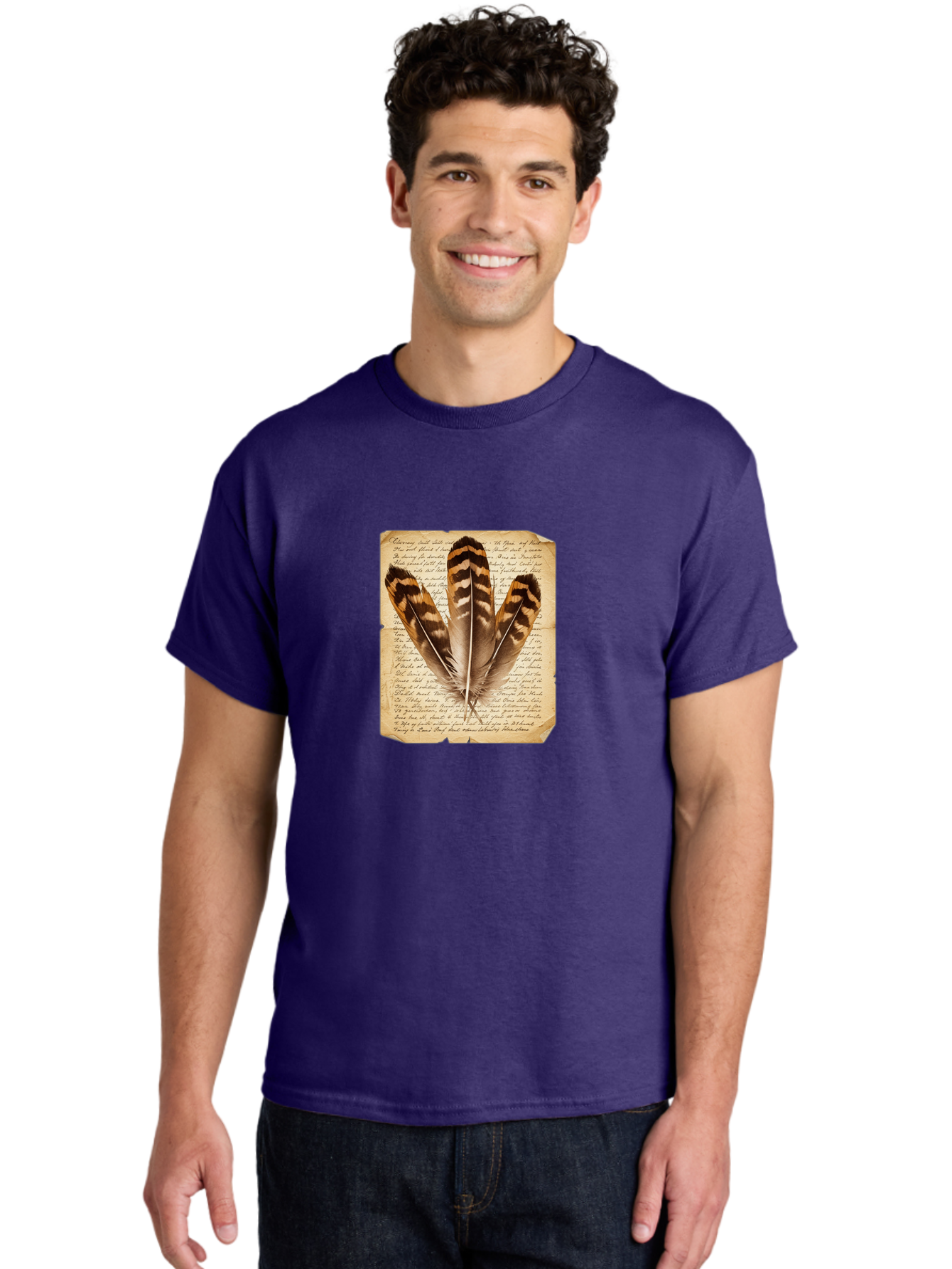 Feathers-On-Letter Men'S Graphic Tee, 100% Cotton, Comfortable Casual Summer Wear, Machine Washable, Vintage Camera, Old Camera, Antique Camera, Black Camera, Classic Photography, Photography Equipment, Nostalgic Device, Film Camera, Bai829