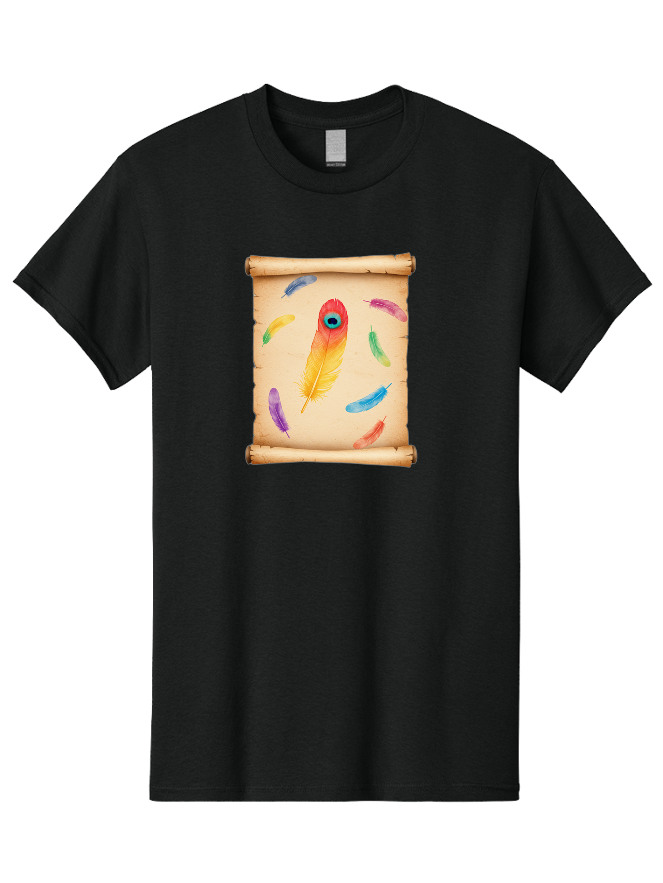 Feathers-On-Parchment Men'S Graphic Tee, 100% Cotton, Comfortable Casual Summer Wear, Machine Washable, Vintage Camera, Old Camera, Antique Camera, Black Camera, Classic Photography, Photography Equipment, Nostalgic Device, Film Camera, Bai830