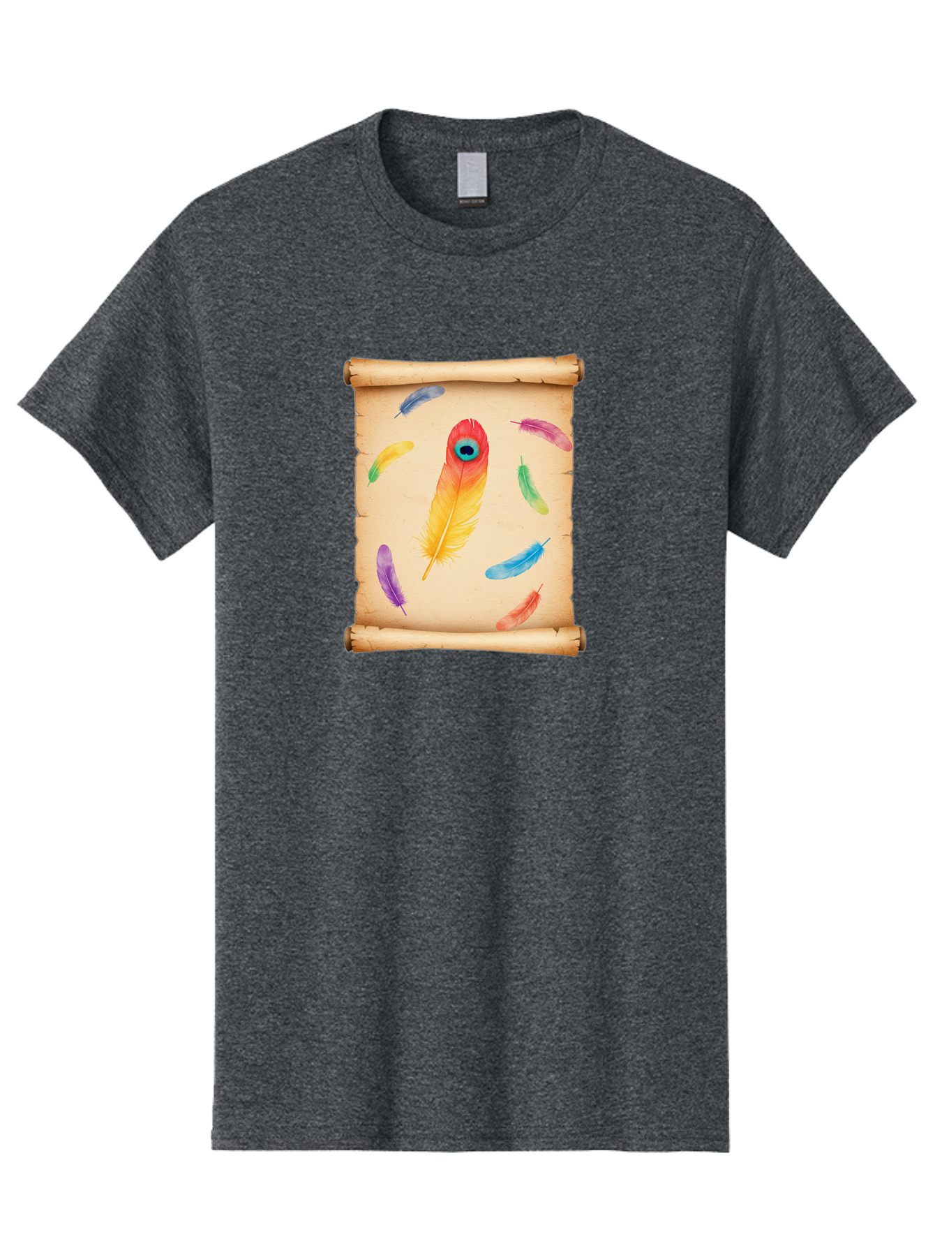 Feathers-On-Parchment Men'S Graphic Tee, 100% Cotton, Comfortable Casual Summer Wear, Machine Washable, Vintage Camera, Old Camera, Antique Camera, Black Camera, Classic Photography, Photography Equipment, Nostalgic Device, Film Camera, Bai830