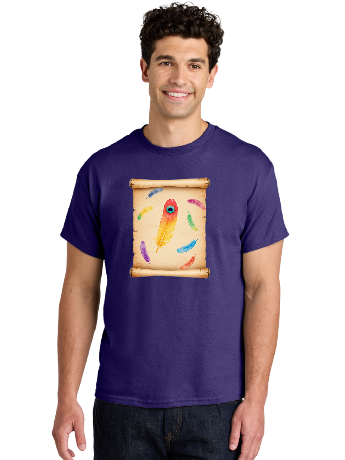 Feathers-On-Parchment Men'S Graphic Tee, 100% Cotton, Comfortable Casual Summer Wear, Machine Washable, Vintage Camera, Old Camera, Antique Camera, Black Camera, Classic Photography, Photography Equipment, Nostalgic Device, Film Camera, Bai830