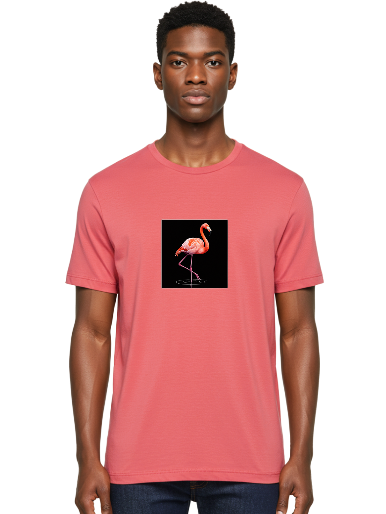 Flamingo-2 Men'S Graphic Tee, 100% Cotton, Comfortable Casual Summer Wear, Machine Washable, Vintage Camera, Old Camera, Antique Camera, Black Camera, Classic Photography, Photography Equipment, Nostalgic Device, Film Camera, Camera Art Bai833