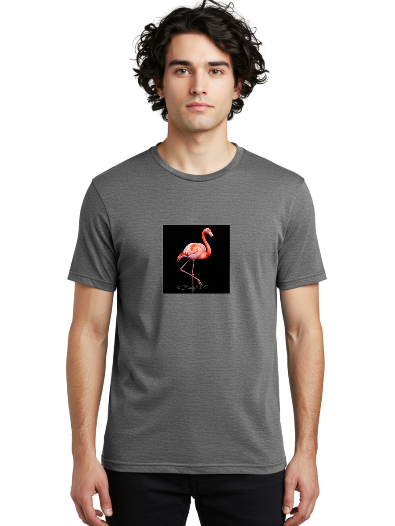 Flamingo-2 Men'S Graphic Tee, 100% Cotton, Comfortable Casual Summer Wear, Machine Washable, Vintage Camera, Old Camera, Antique Camera, Black Camera, Classic Photography, Photography Equipment, Nostalgic Device, Film Camera, Camera Art Bai833