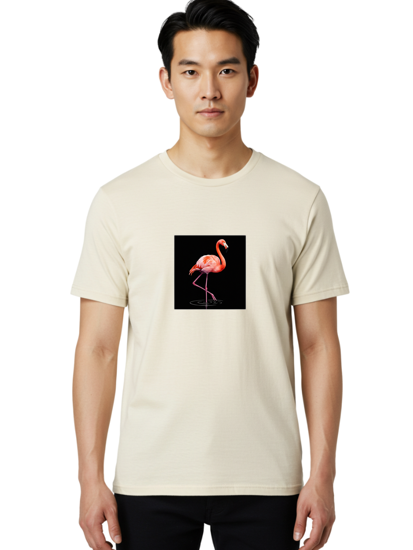 Flamingo-2 Men'S Graphic Tee, 100% Cotton, Comfortable Casual Summer Wear, Machine Washable, Vintage Camera, Old Camera, Antique Camera, Black Camera, Classic Photography, Photography Equipment, Nostalgic Device, Film Camera, Camera Art Bai833