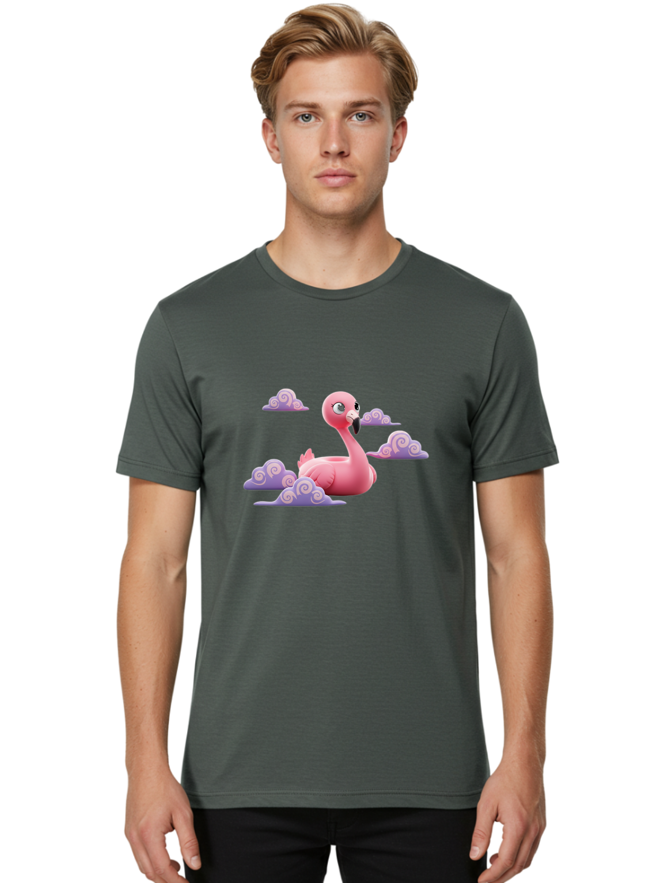 Flamingo-3 Men'S Graphic Tee, 100% Cotton, Comfortable Casual Summer Wear, Machine Washable, Vintage Camera, Old Camera, Antique Camera, Black Camera, Classic Photography, Photography Equipment, Nostalgic Device, Film Camera, Camera Art Bai834
