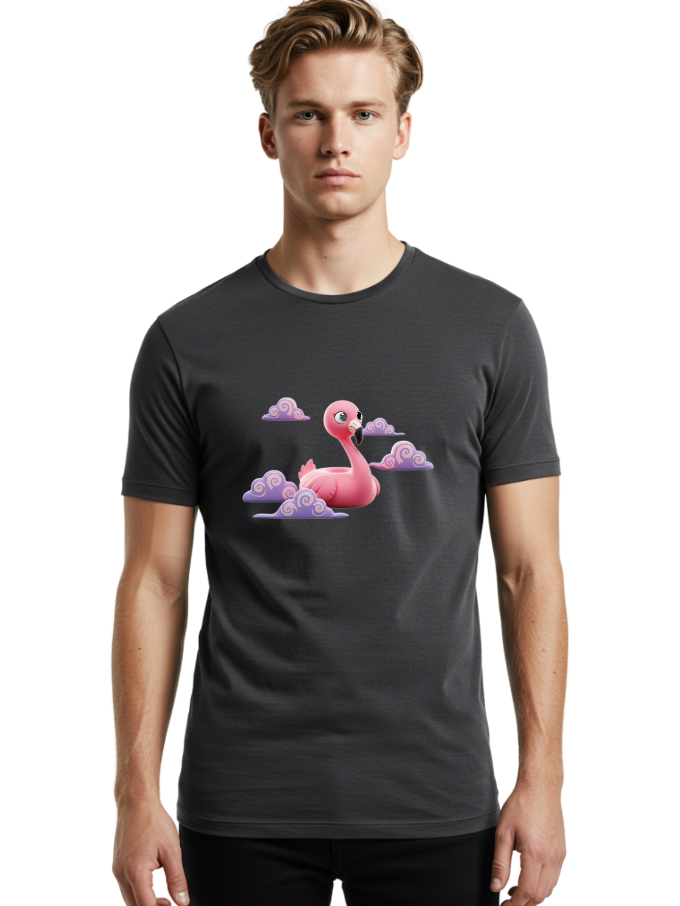 Flamingo-3 Men'S Graphic Tee, 100% Cotton, Comfortable Casual Summer Wear, Machine Washable, Vintage Camera, Old Camera, Antique Camera, Black Camera, Classic Photography, Photography Equipment, Nostalgic Device, Film Camera, Camera Art Bai834